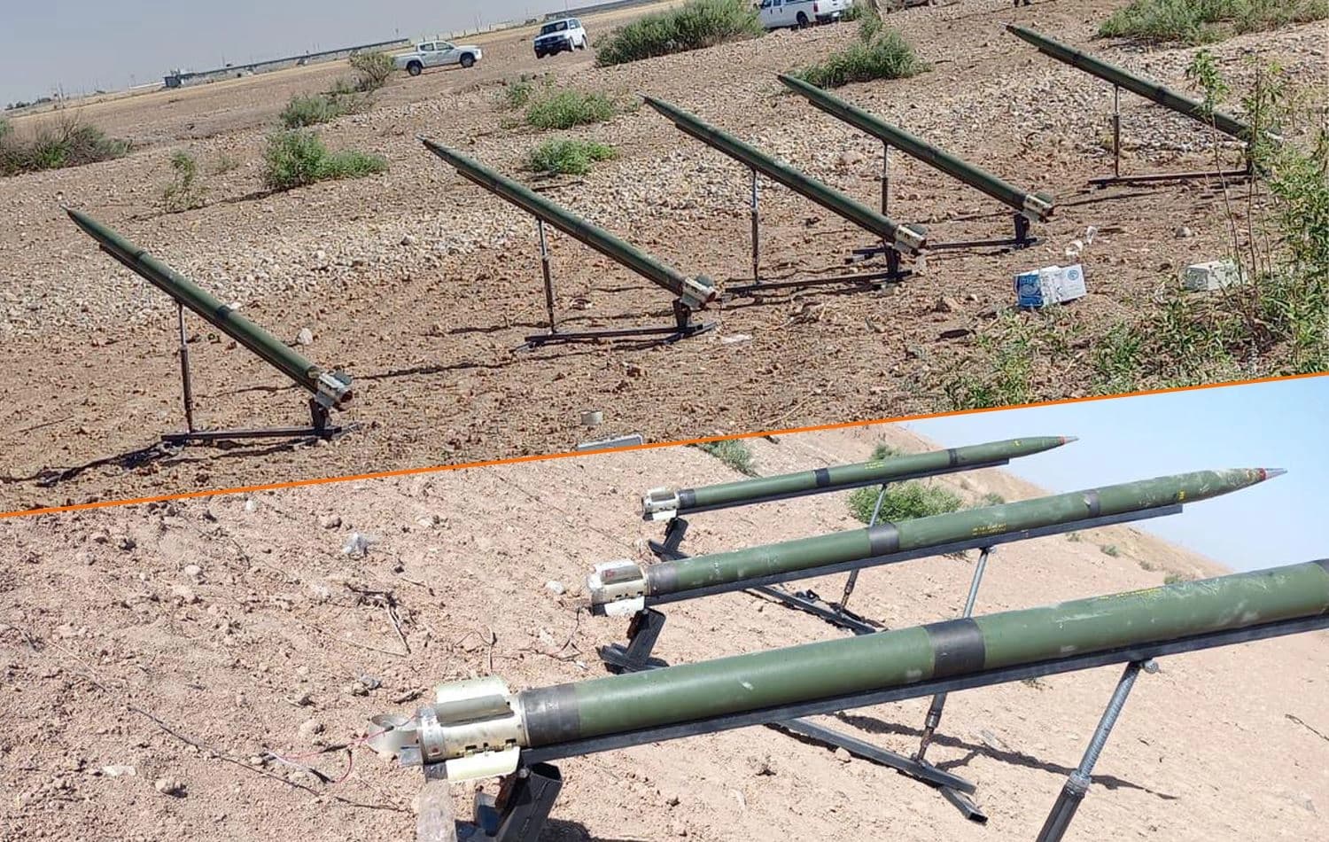 The rockets were found near the village of Ihsar in Kirkuk. Photo: Iraqi Security Media Cell/Twitter