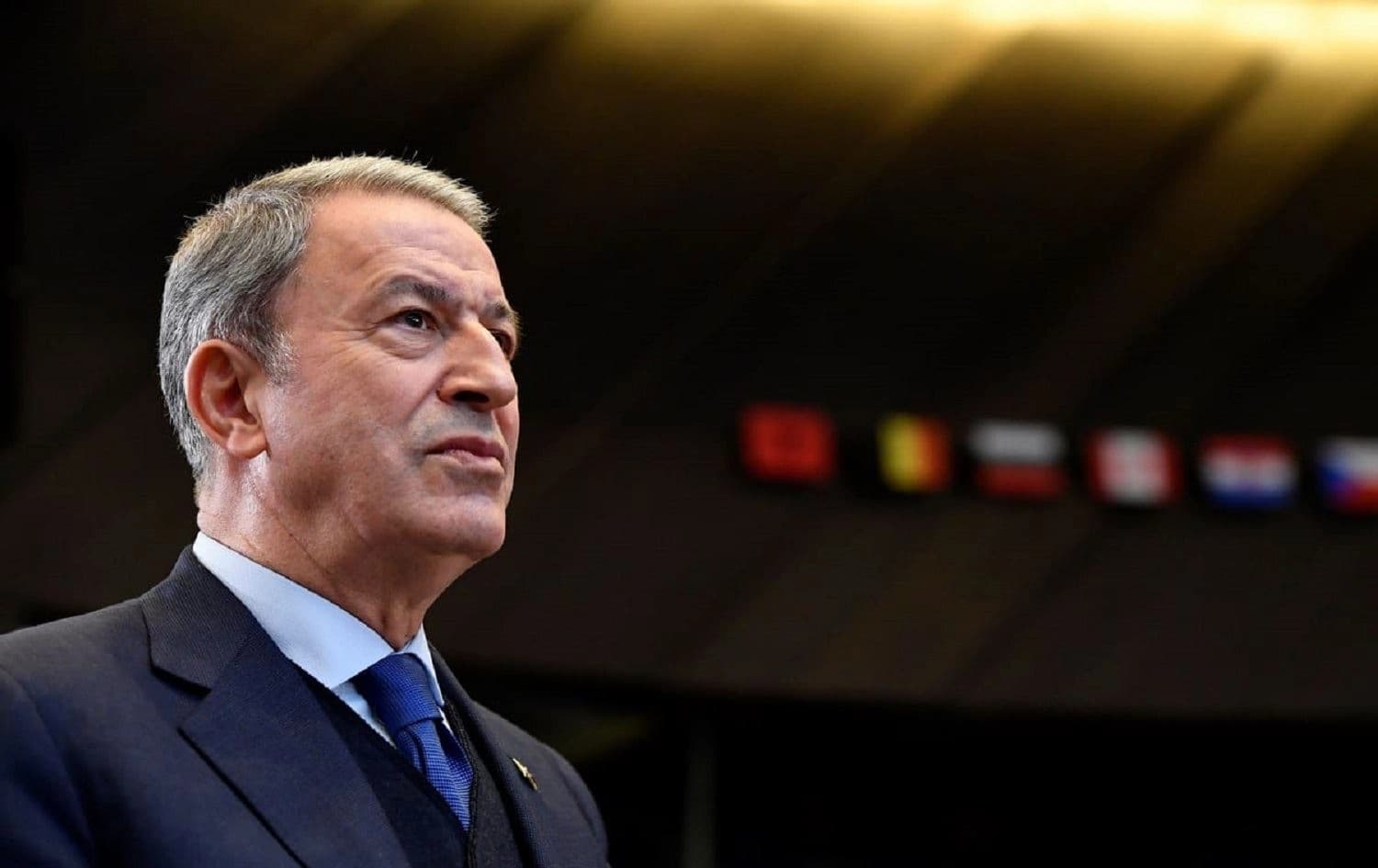 Turkish Defense minister Hulusi Akar in Brussels on 24 October 2019. Photo AFP/Getty Images/ John Thys