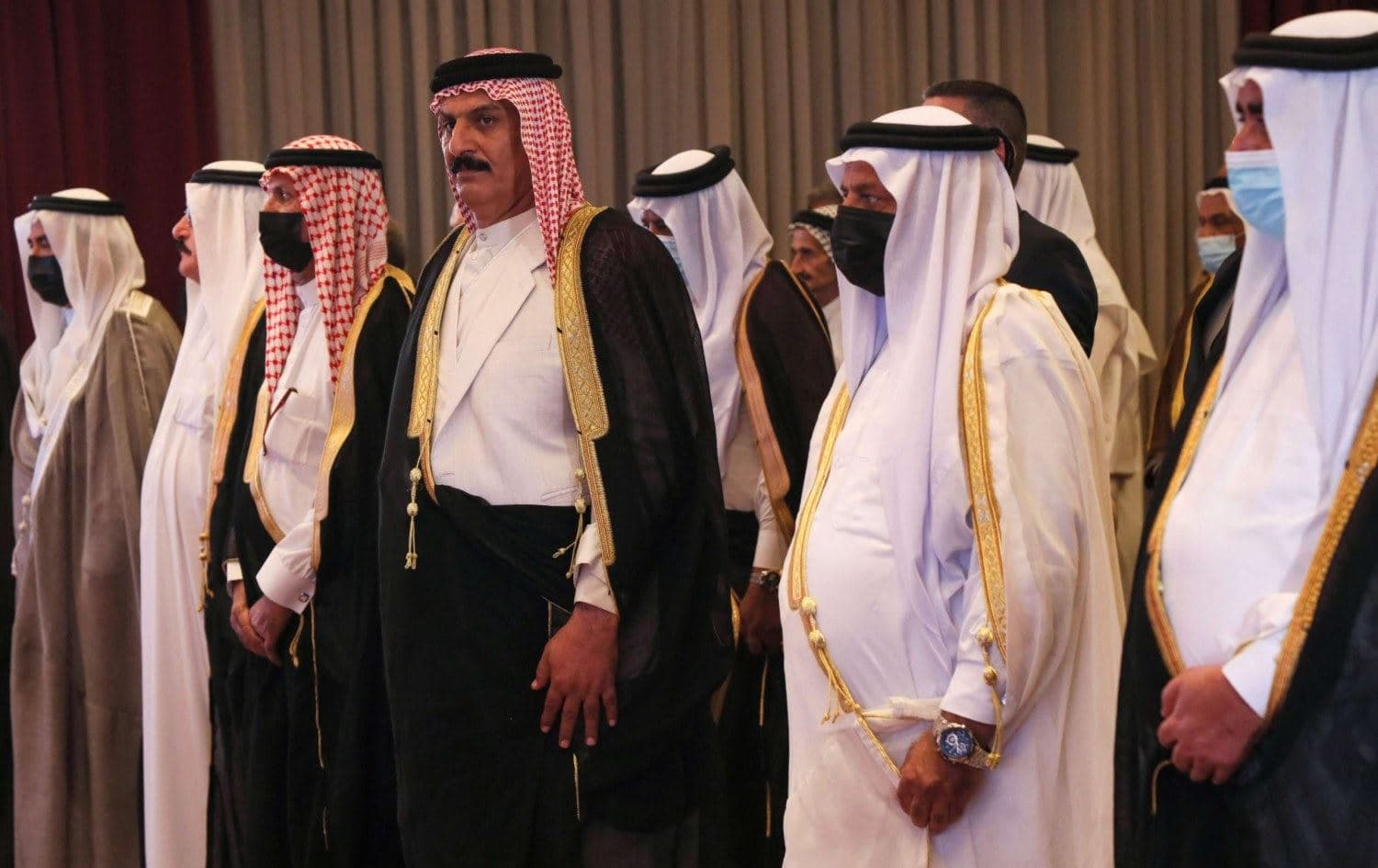 Iraqis attend the conference of peace and reclamation organised by US think-tank demanding a normalisation of relations between Baghdad and Israel September 24, 2021. Safin HAMED / AFP
