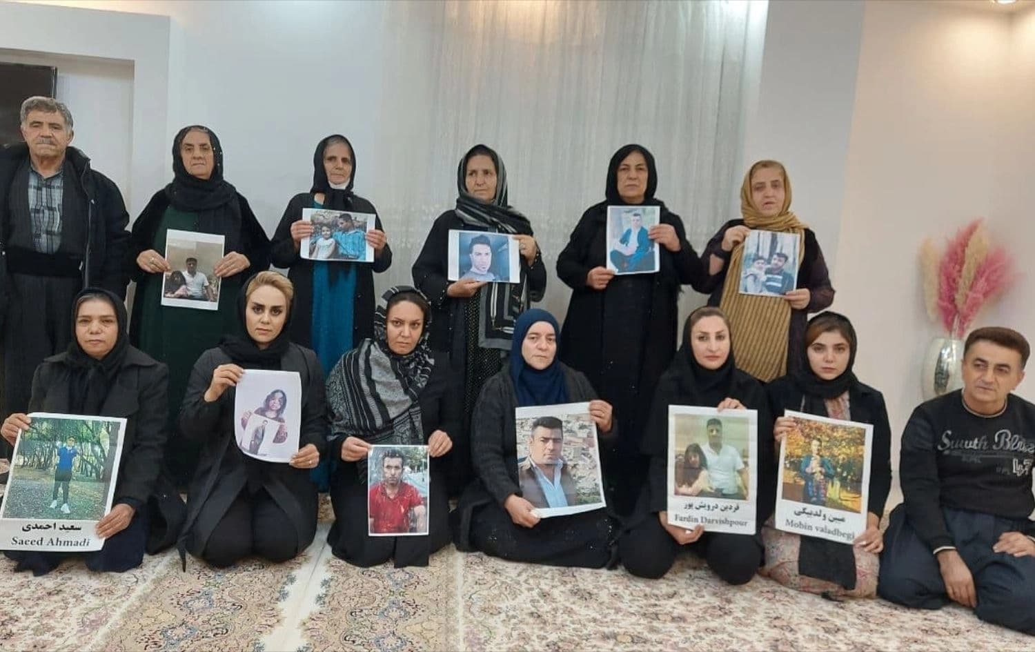 Mothers and wives of some of the missing migrants, photographed on December 22, 2021. Photo: Jabar Dastbaz / Rudaw