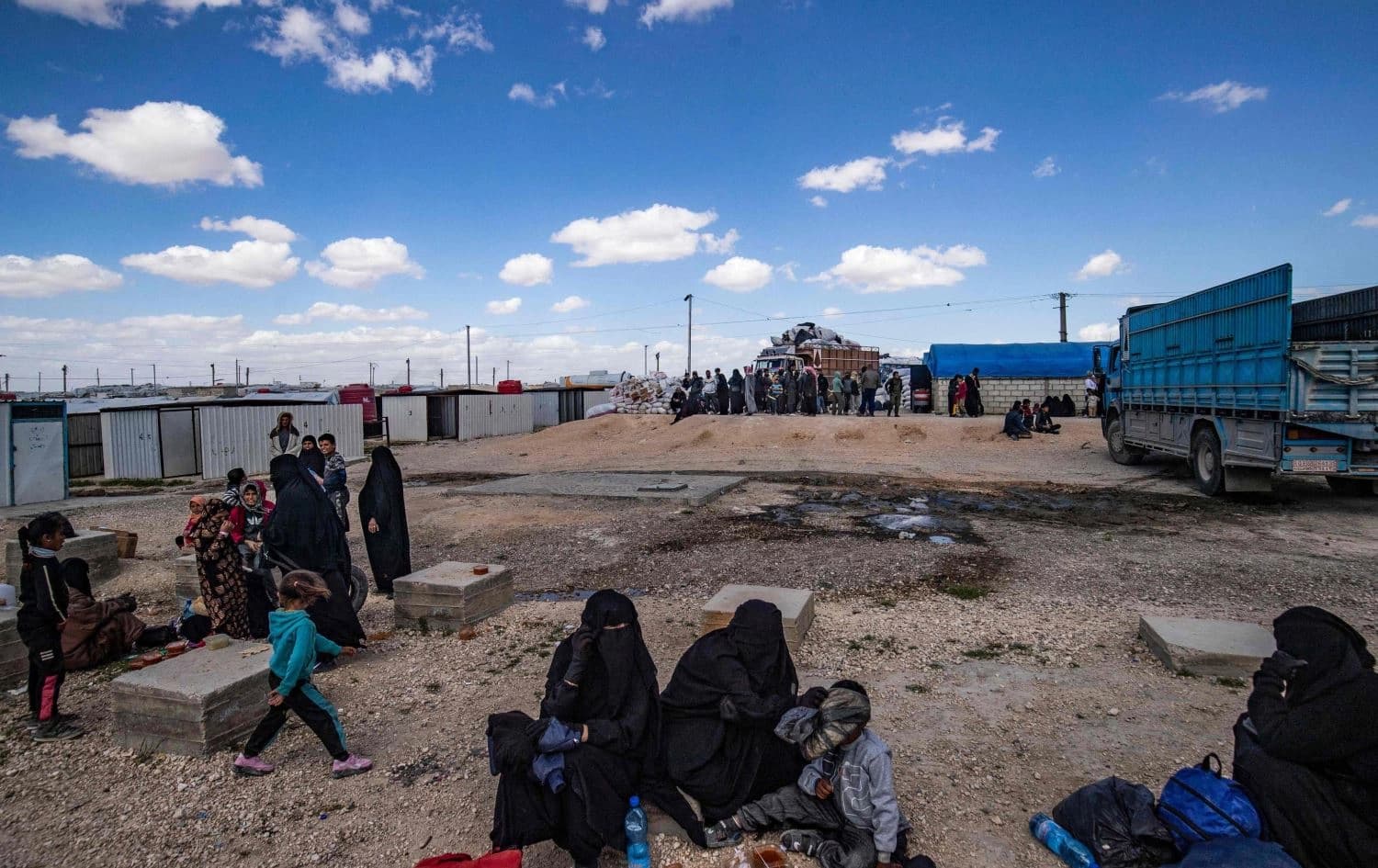 Families at al-Hol camp. File photo: AFP