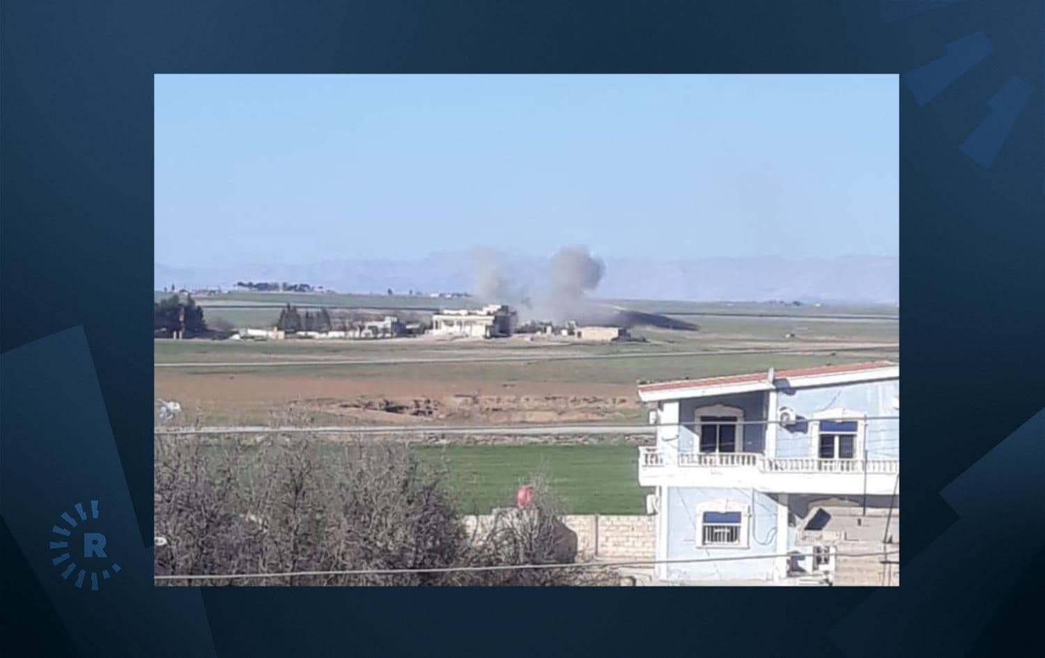 Alleged Turkish artillery target al-Darbasiyah town in Hasaka. Photo: Hawar News Agency (ANHA)