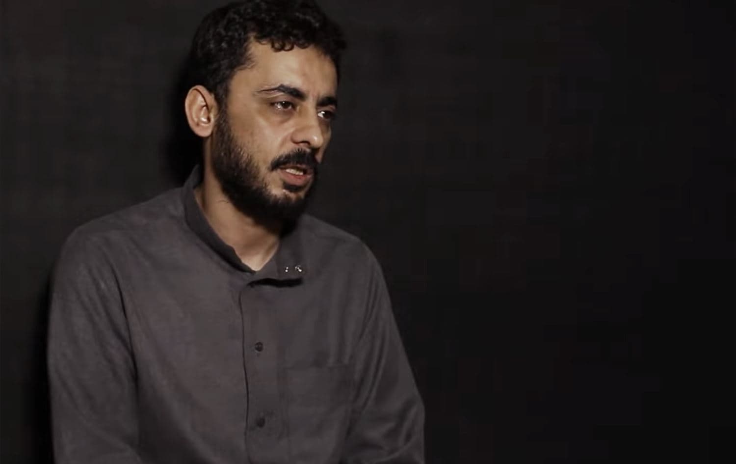 Mohammed Ahmed Kurz, the captive, confessing in a video released by the SDF on February 13, 2022. Photo: SDF