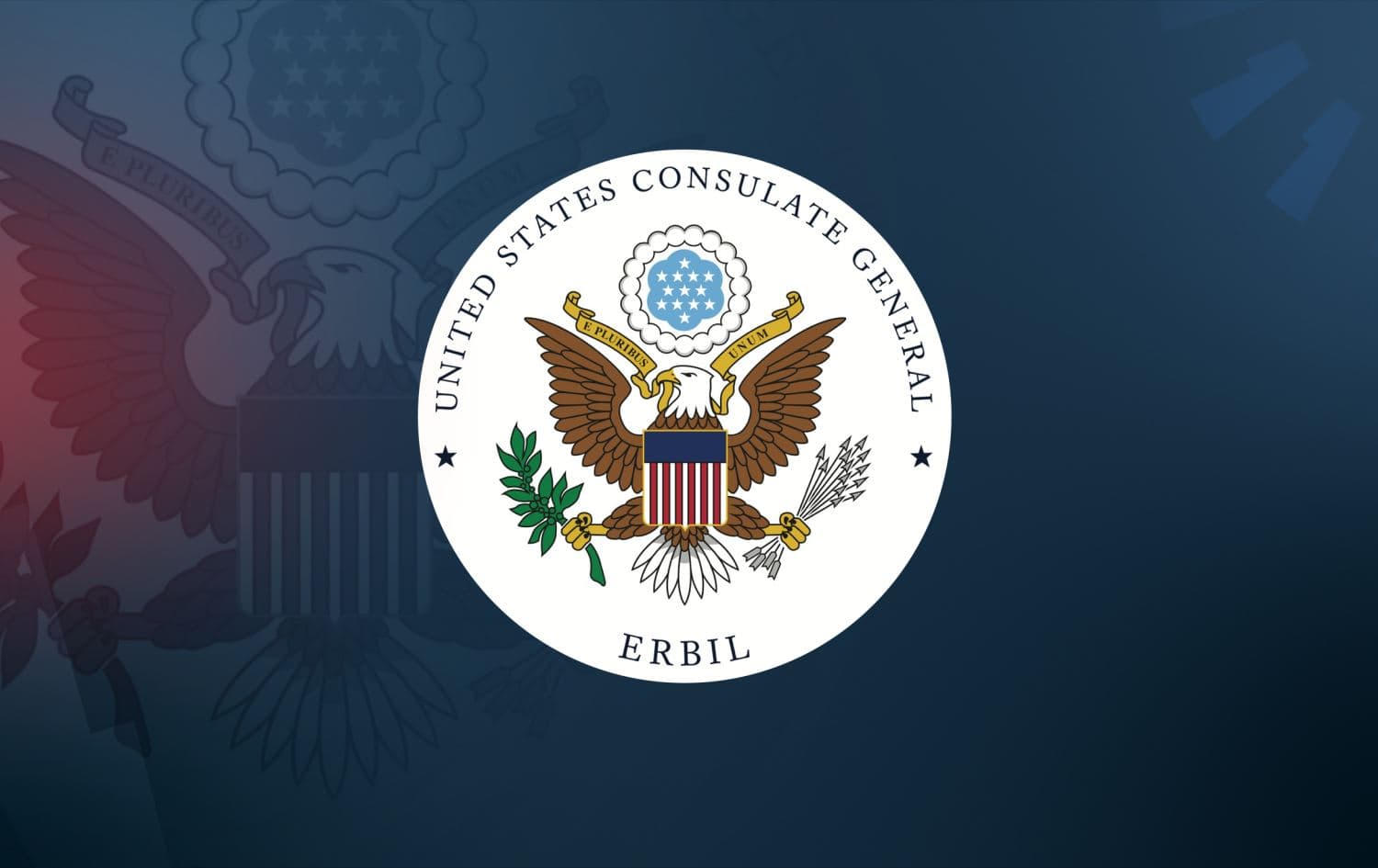 Logo of US consulate in Erbil