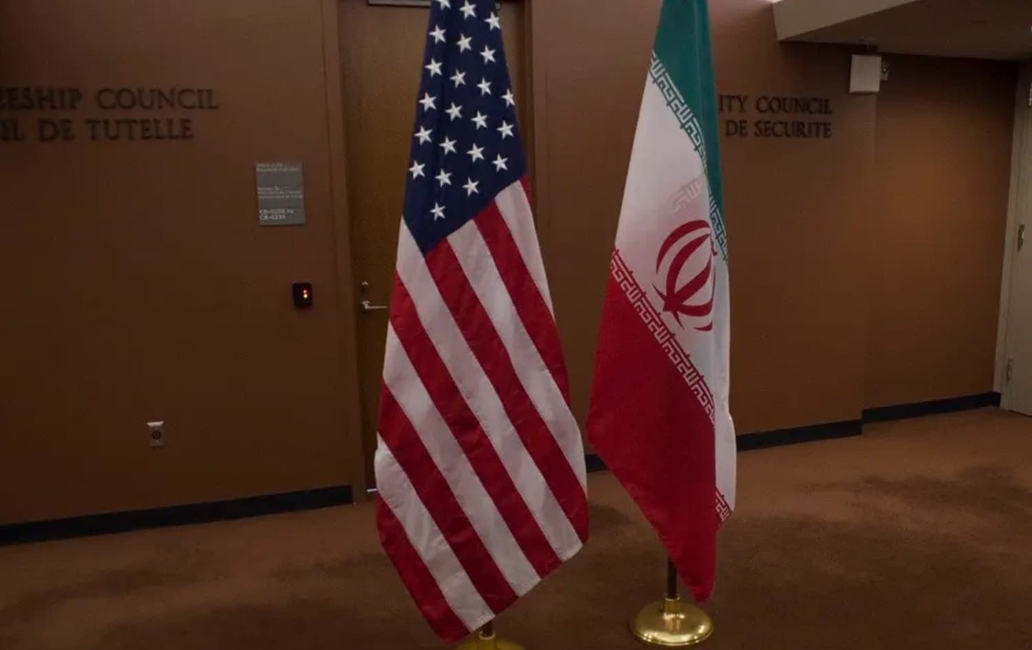 The US and Iranian flags at the United Nations in New York in April, 2016. Photo: AFP