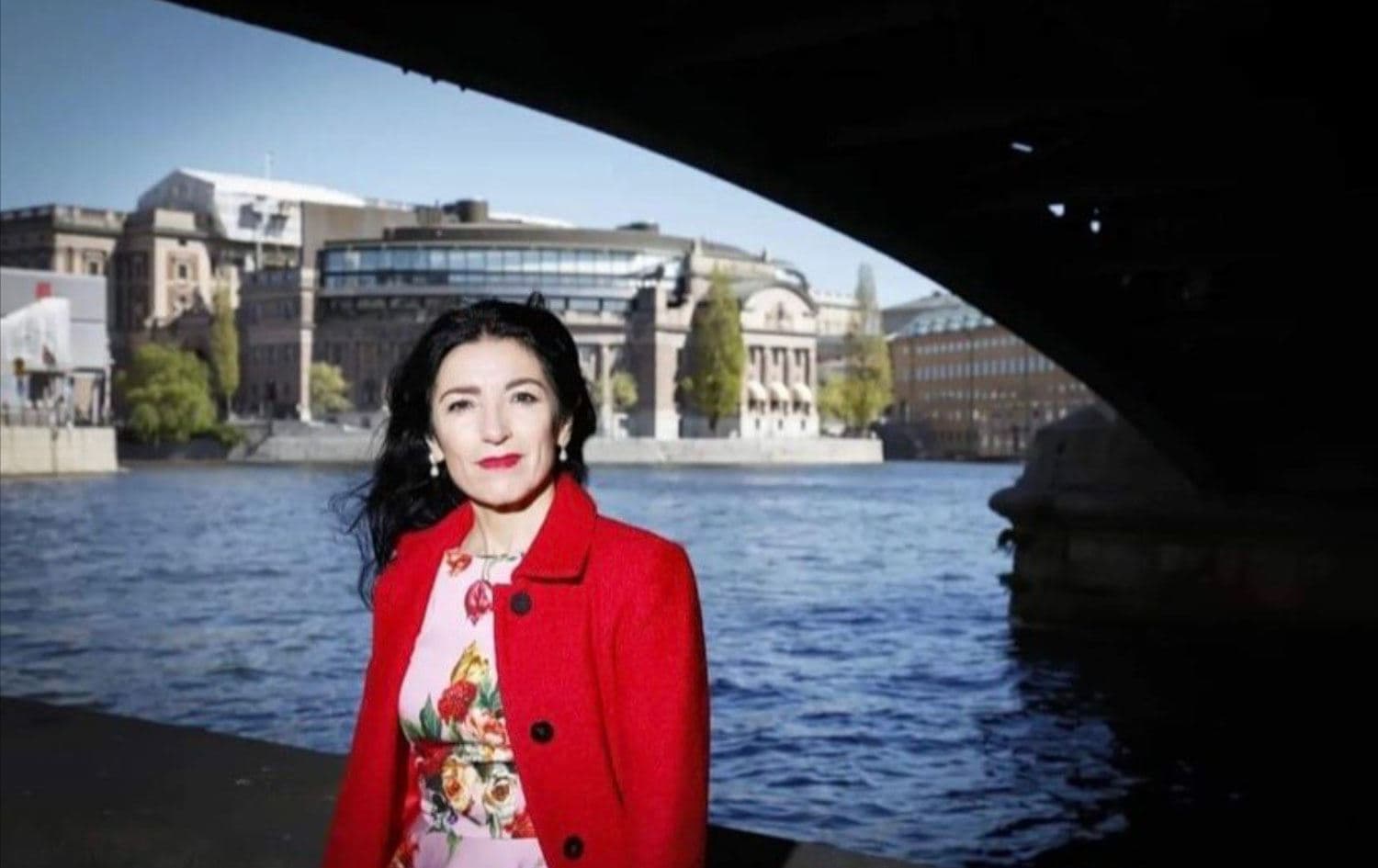 Amineh Kakabaveh in Stockholm, Sweden, on May 18, 2022. Photo: Patrik C Österberg/ Submitted