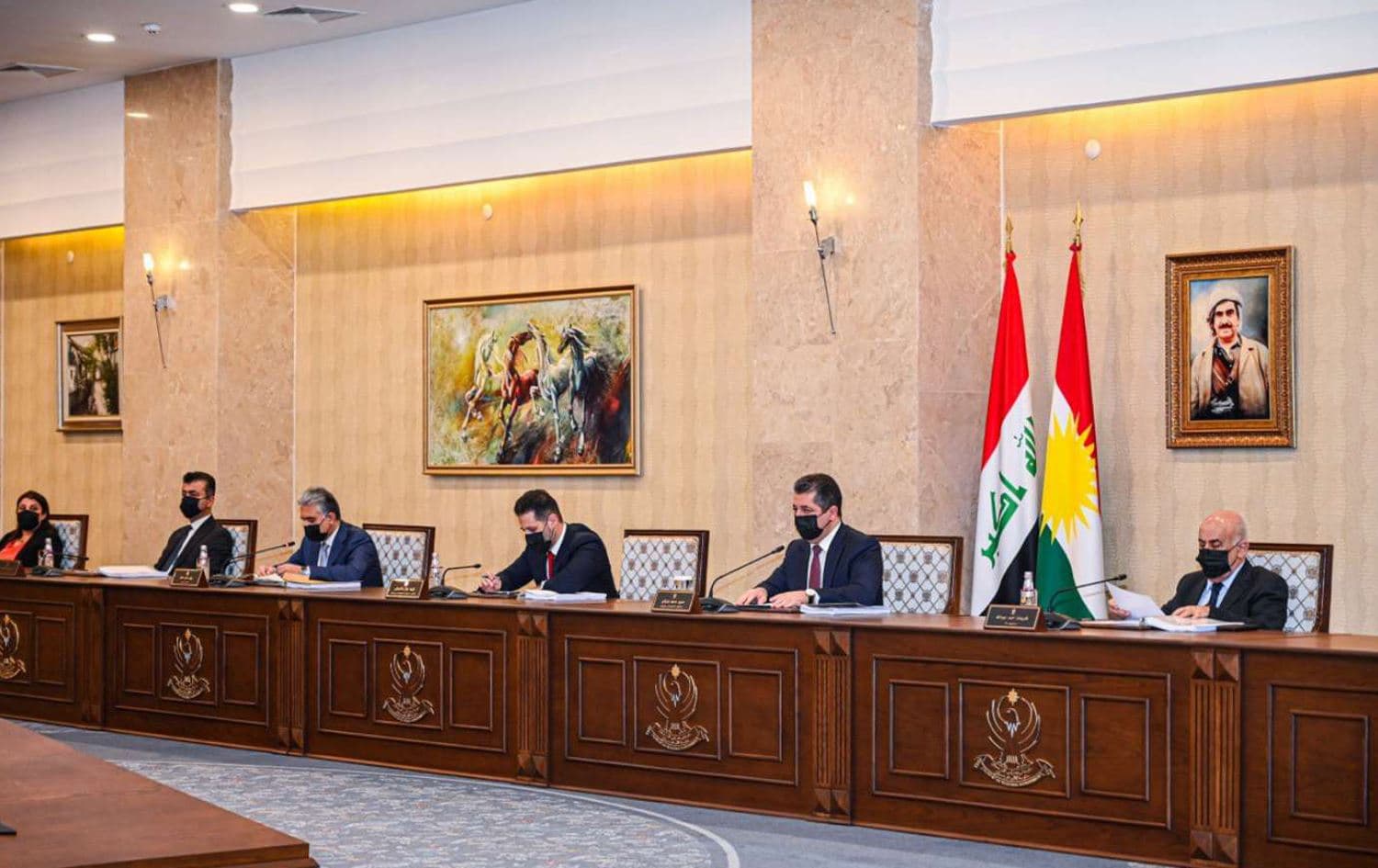 The Kurdistan Regional Government's meeting chaired by Prime Minister Masrour Barzani on July 6, 2022. Photo: KRG
