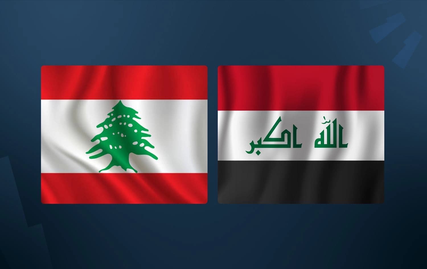 Flags of Lebanon and Iraq. Graphic: Rudaw