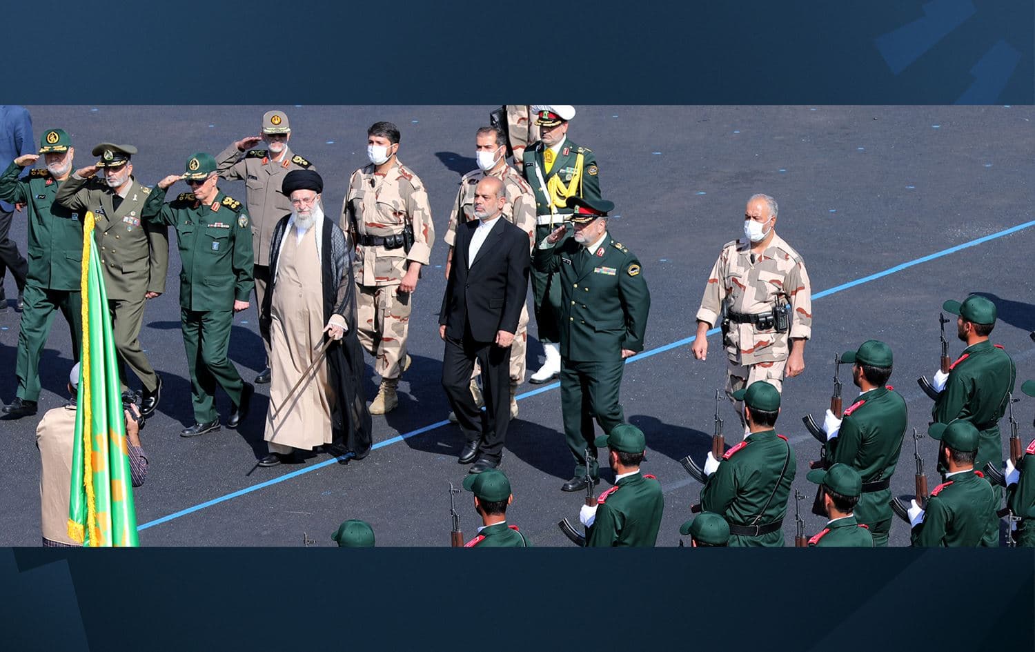 Iran Supreme Leader Ayatollah Ali Khamenei attending a graduation ceremony at a military academy in Tehran on October 3, 2022. Photo: Khamenei.ir