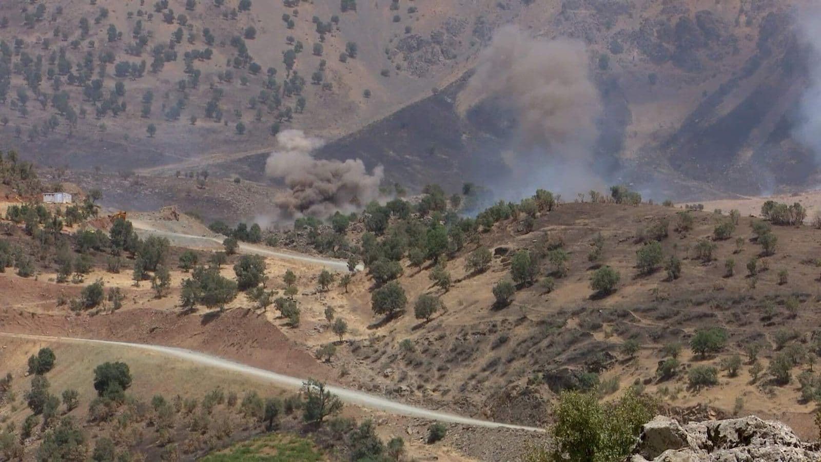 File photo of a recent Iranian bombardment in Sidakan. Photo: Rudaw