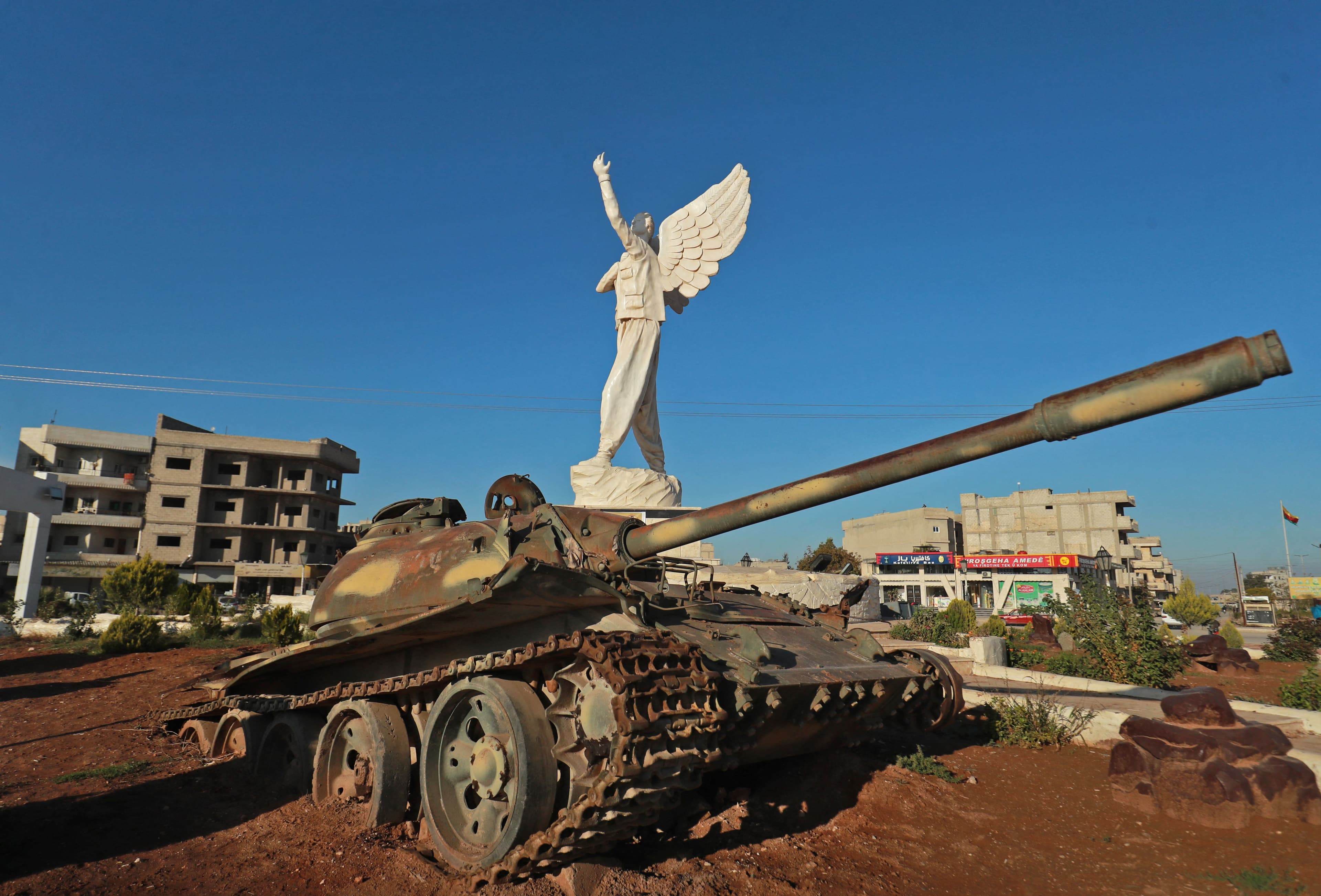 A picture shows a view of the "Free Woman" square in the Syrian Kurdish town of Kobane on November 20, 2022. Photo: Delil Souleiman/AFP