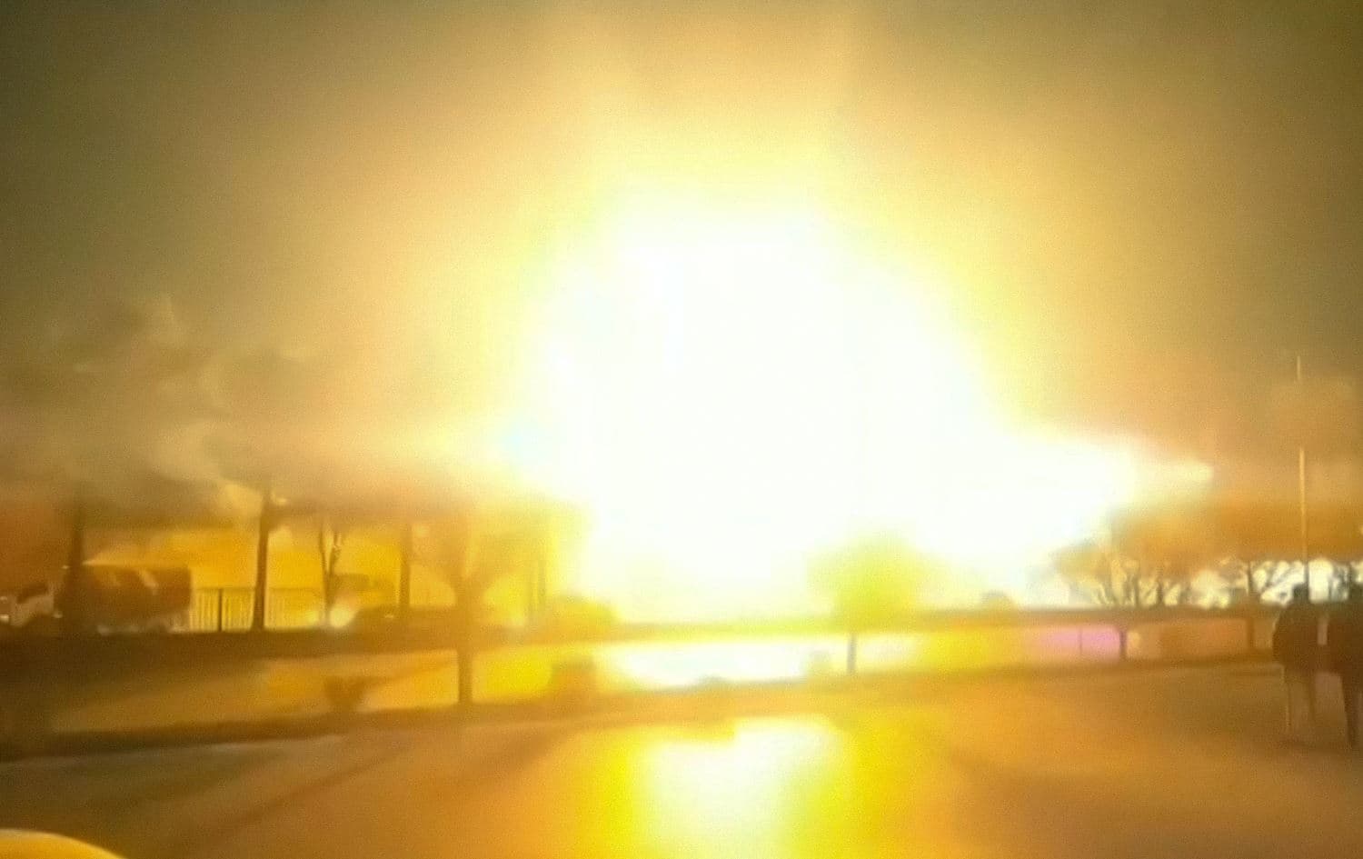 This image grab taken from a UGC video posted on January 29, 2023, reportedly shows an explosion in Iran's Isfahan province. Photo: UGC/AFP