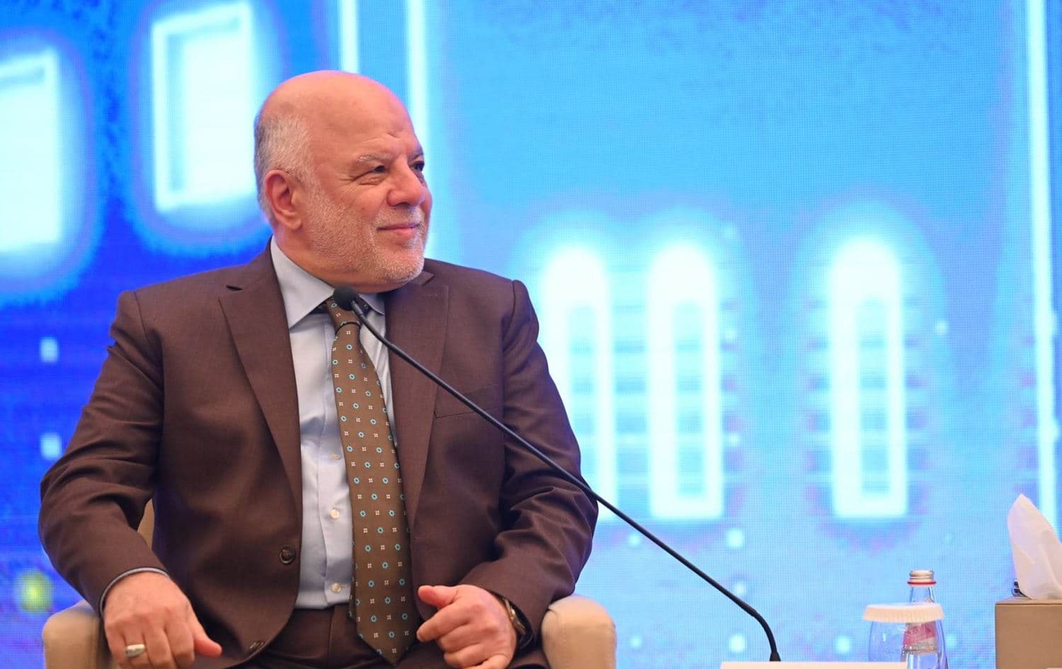 Former Iraqi Prime Minister Haider al-Abadi speaking at the Erbil Forum on March 2, 2023. Photo: Bilind T. Abdullah/Rudaw