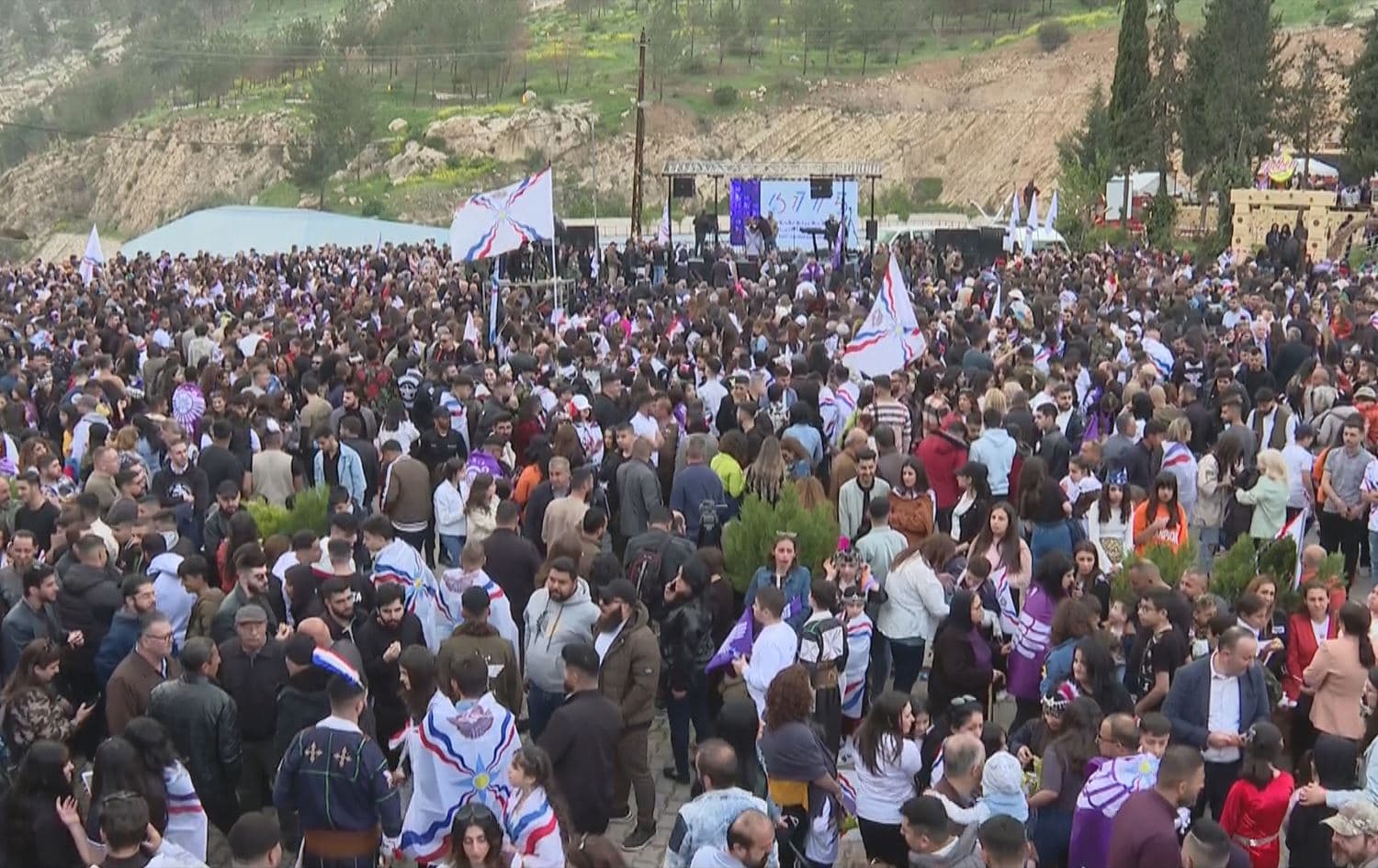 Large crowds of Assyrians gather in Duhok to celebrate Akitu 6773, the Assyrian New Year,