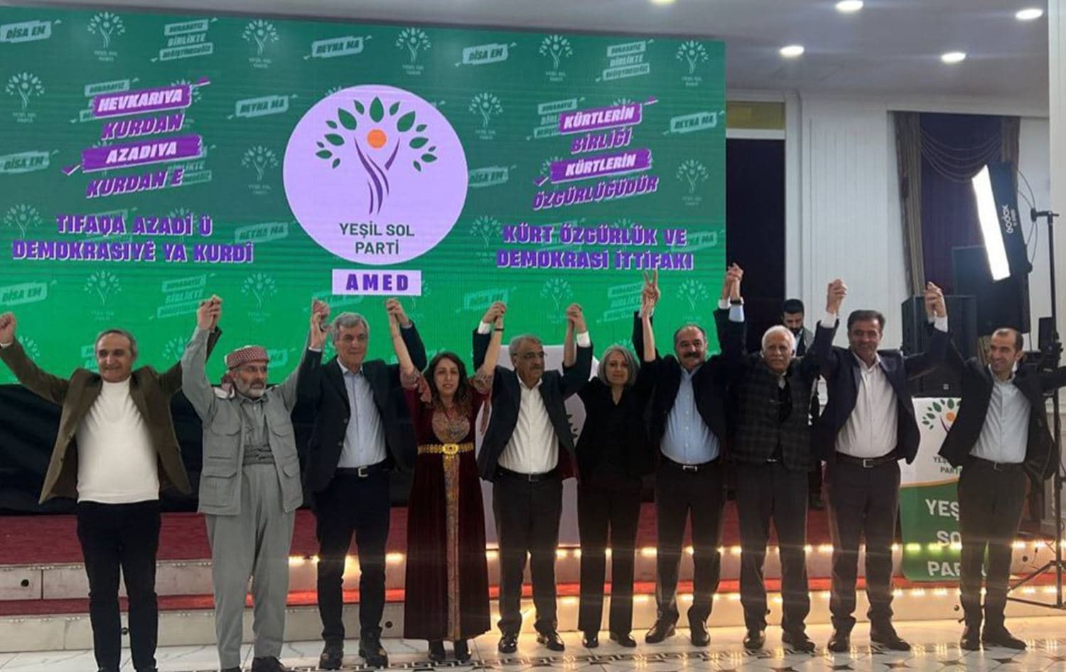 Nine Kurdish parties announced the formation of the Kurdish Freedom and Democracy Alliance in Diyarbakir (Amed) on April 4, 2023. Photo: HDP/Twitter