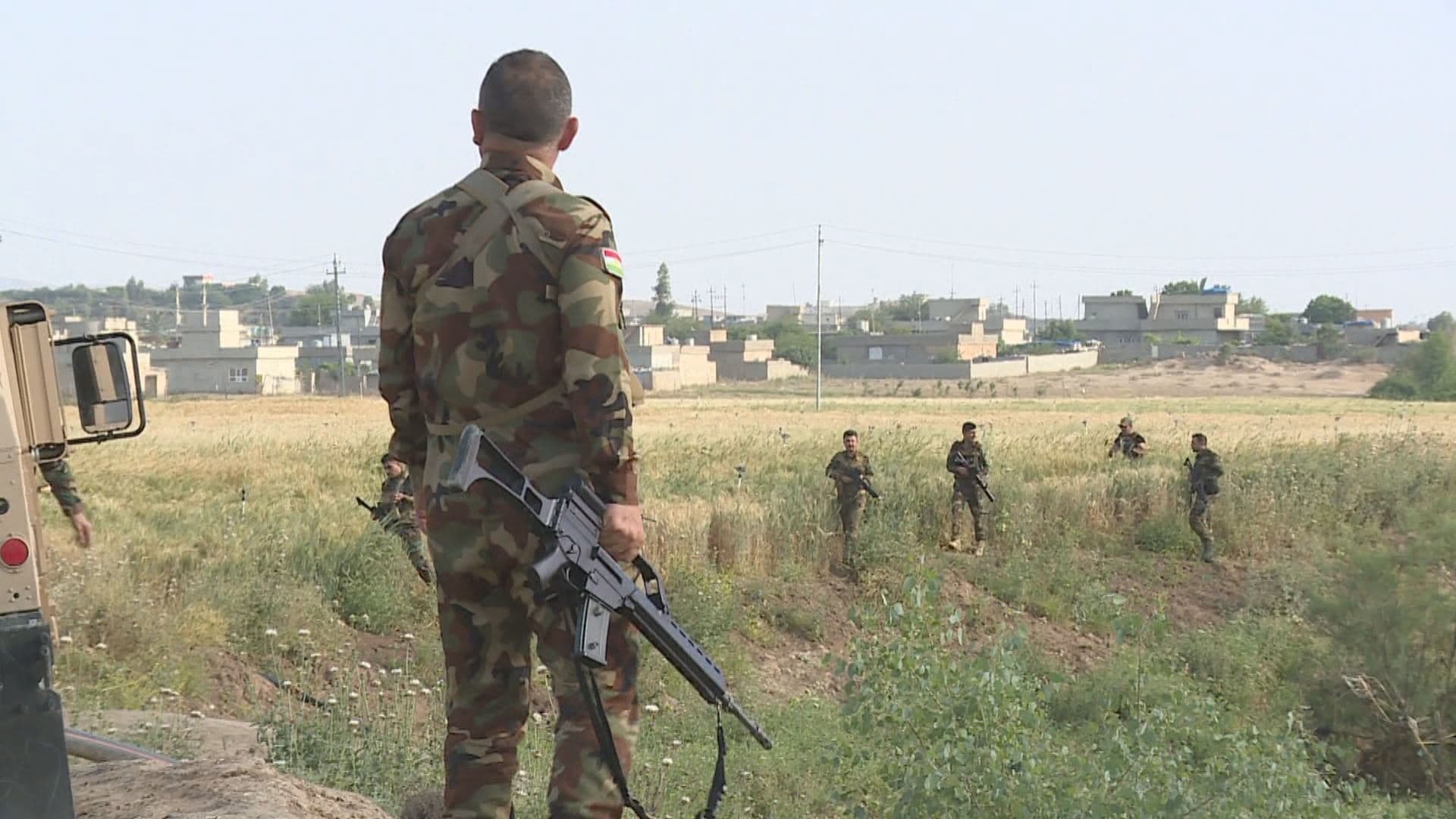 Peshmerga forces in the vicinity of Gwer on May 12, 2023. Photo: Rudaw