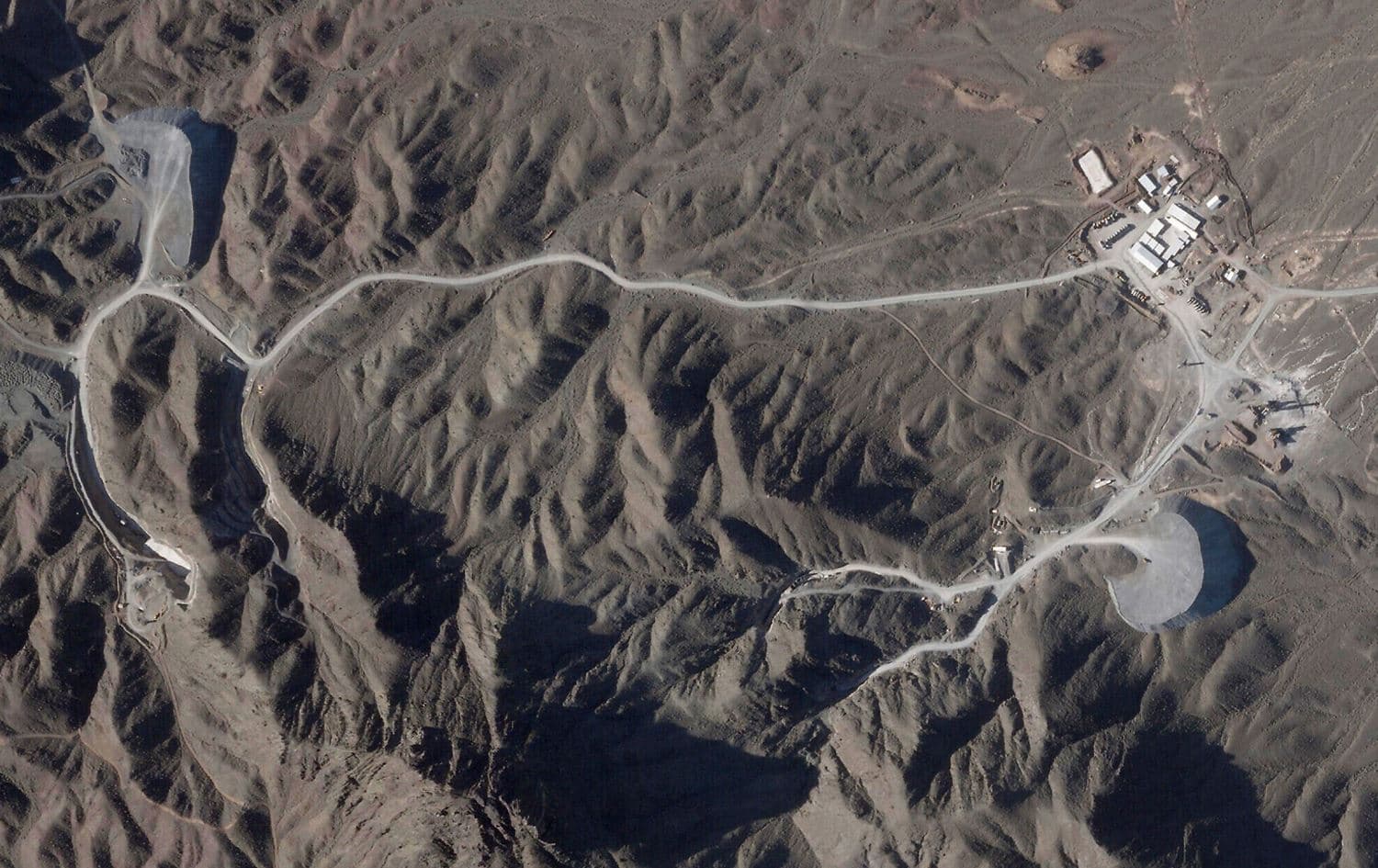 This satellite photo from Planet Labs PBC shows construction on a new underground facility at Iran’s Natanz nuclear site, on April 14, 2023. Photo: Planet Labs/AP