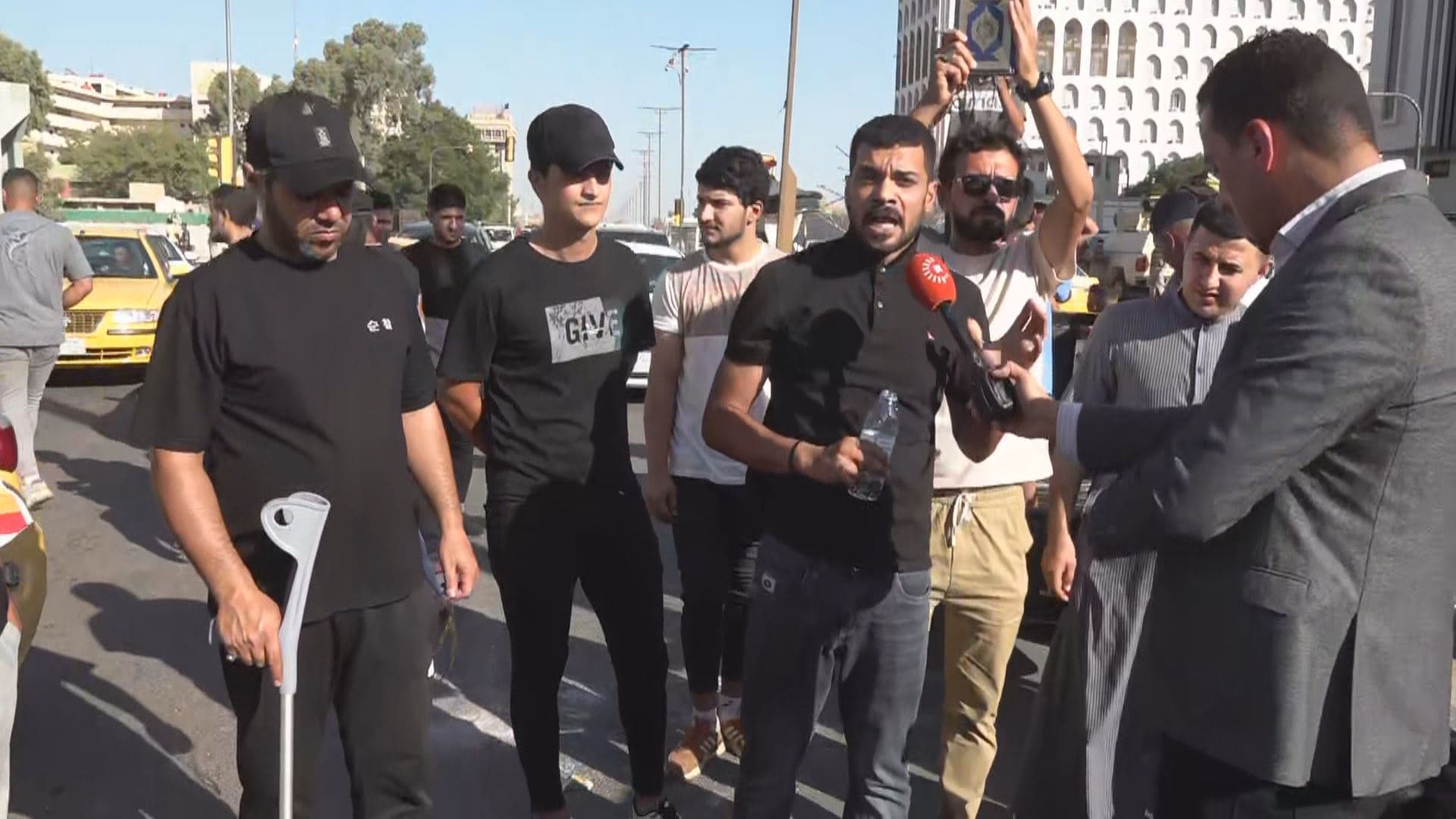 Iraqi protesters speaking to Rudaw in Baghdad on June 29, 2023. Photo: Rudaw