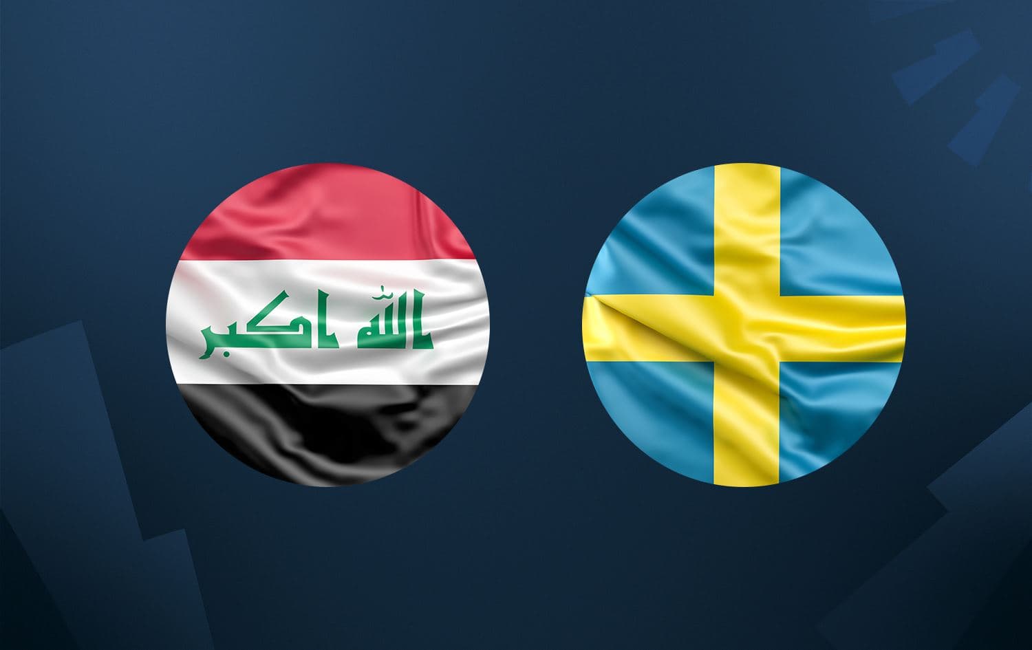 Iraq and Sweden flags. Graphic: Rudaw