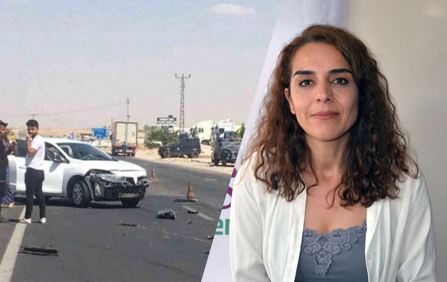 Otomobîla Parlamentera YSPyê Adalet Kaya û otomobîla endamên partiyê tê de bûn li hev qelibîn
