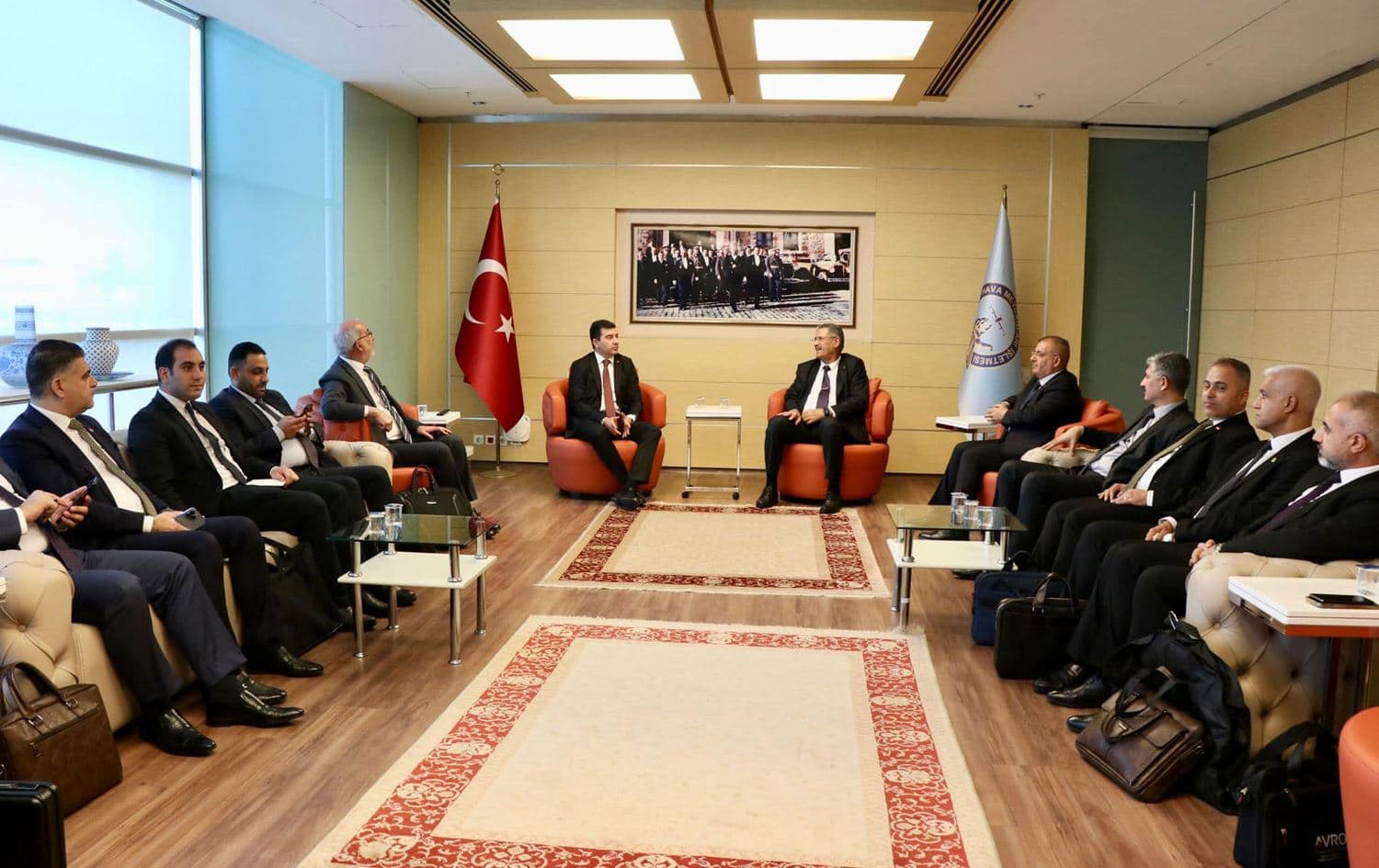 A Turkish delegation receives an Iraqi oil delegation in Ankara on August 21, 2023. Photo: Iraqi Oil Ministry/Facebook