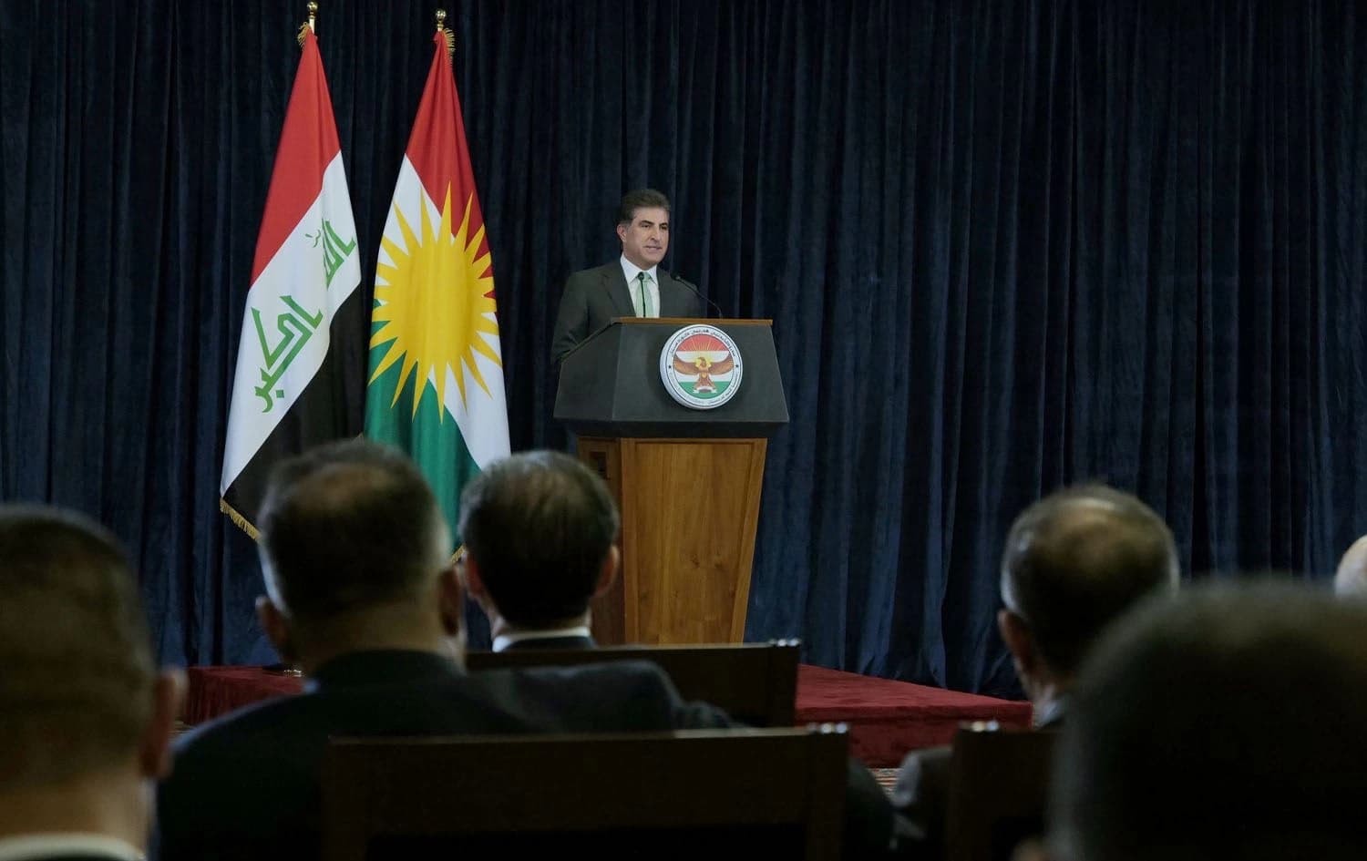 President Barzani on August 27, 2023 hosted 60 newly-graduated judges and deputy prosecutors. Photo: Kurdistan Region Presidency