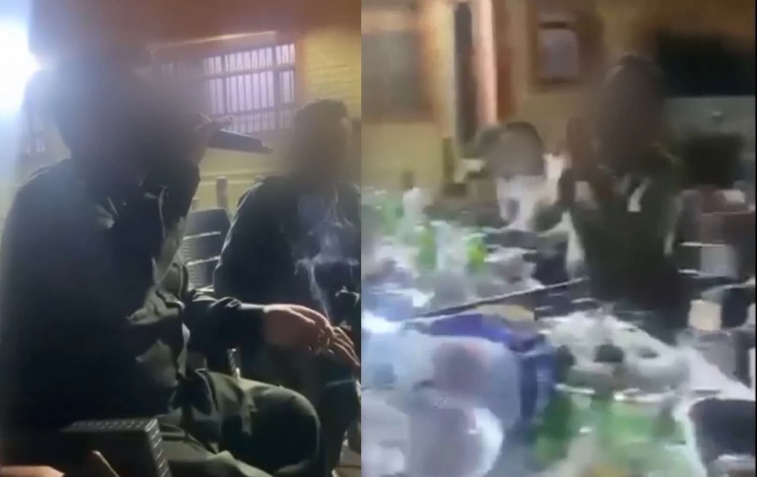 وێنەی دانیشتنەکە کە تەقەی تێدا کراوە.