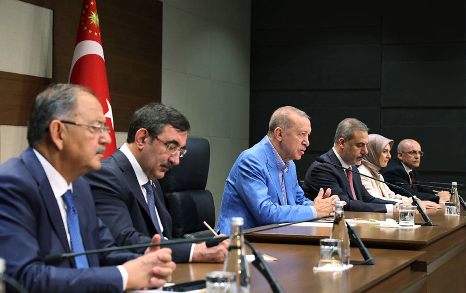 Turkish President Receb Tayyip Erdogan speaking at a press conference in Istanbul on September 16, 2023. Photo: handout/Turkish presidency