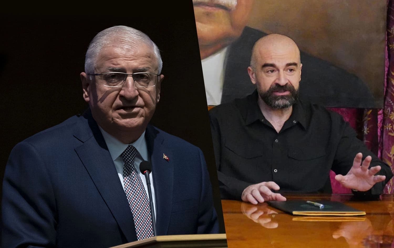 بافڵ تاڵەبانی، سەرۆکی یەکێتیی نیشتمانیی کوردستان و یەشار گولەر، وەزیری بەرگریی تورکیا.