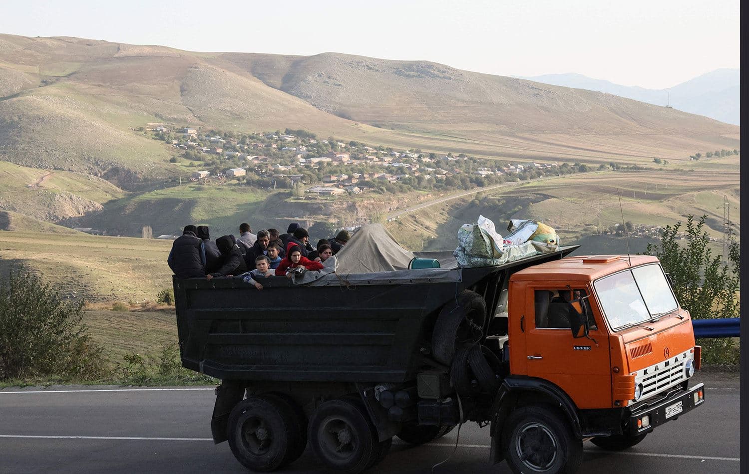 Göç eden Ermeniler. / AFP