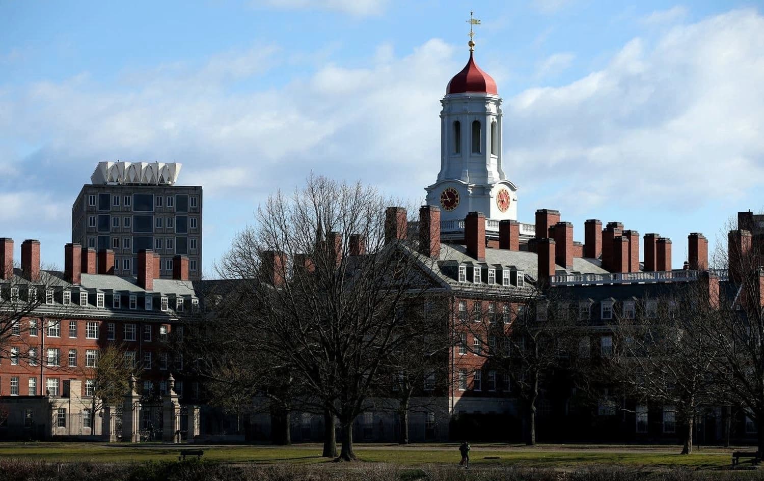 Harvard University campus is seen on April 22, 2020, in Cambridge, Massachusetts. Photo: AFP