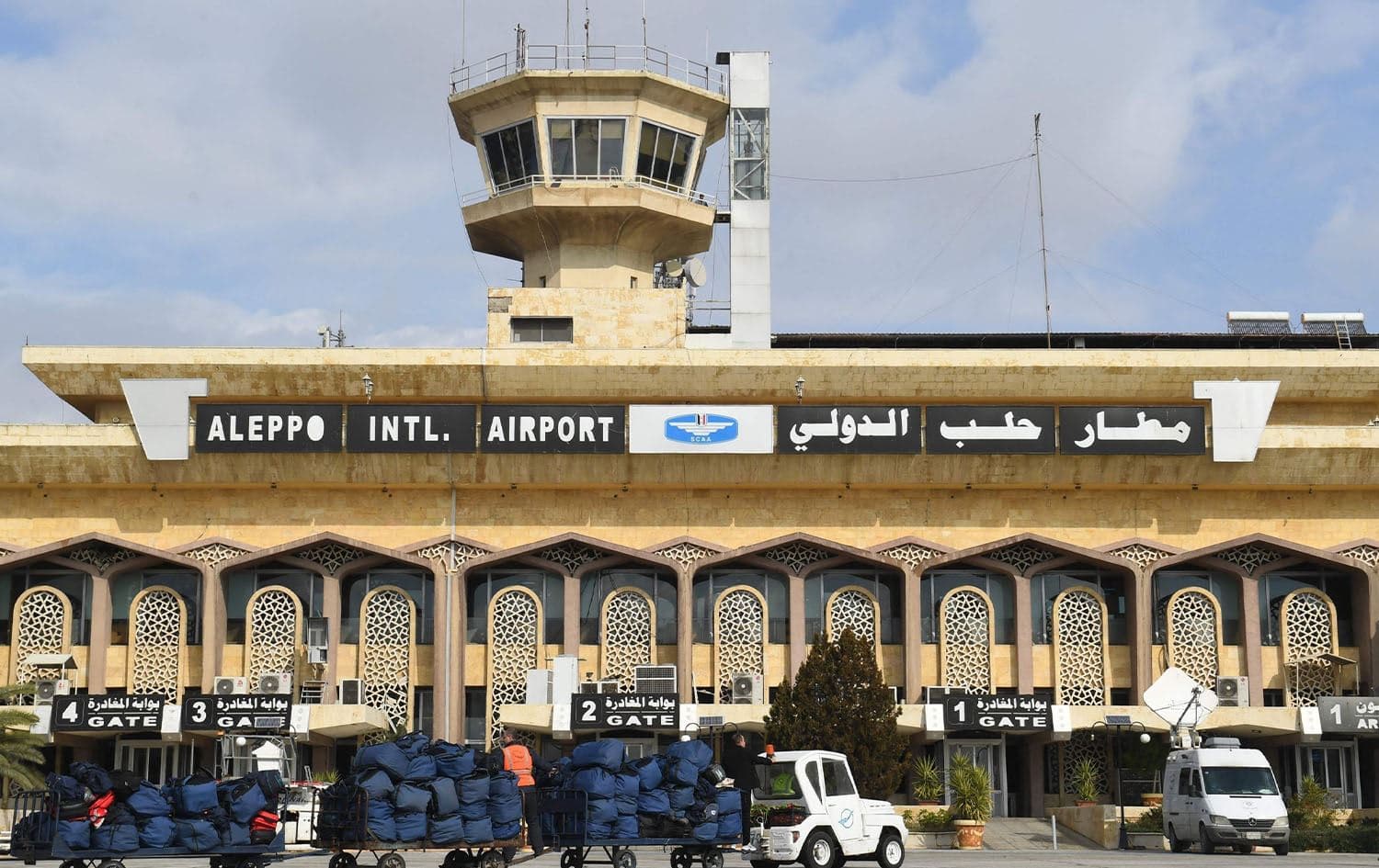Aleppo International Airport on February 7, 2023. Photo: AFP