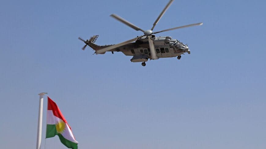 A US helicopter flies in Erbil sky. Phot: AFP/file
