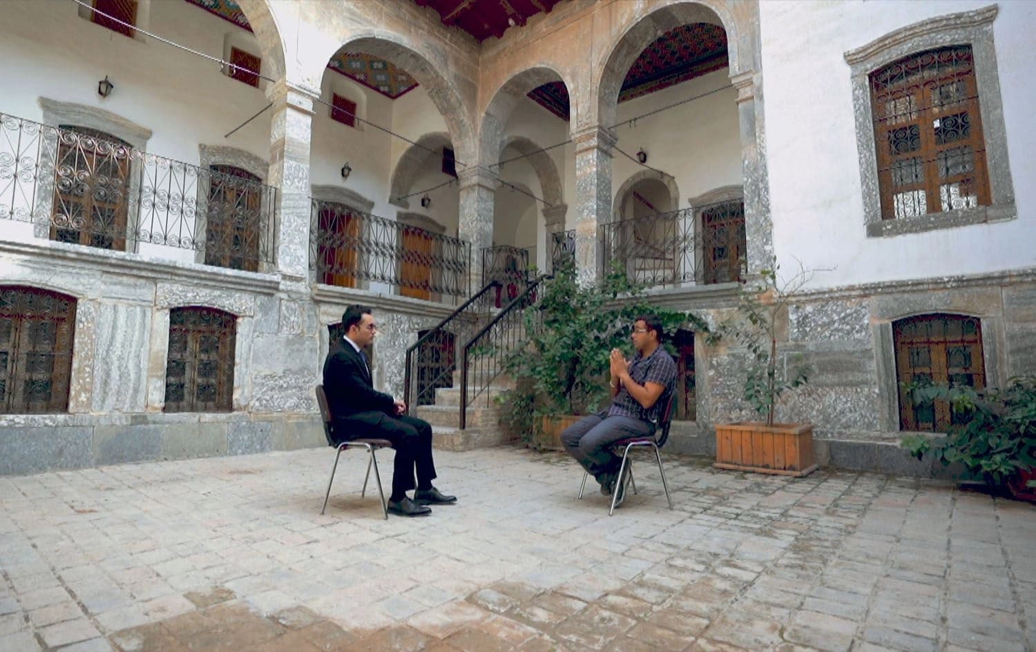 George Muammaris, the director of the French Institute of the Near East in Erbil, in an interview with Rudaw's Nwenar Fatih on November 1, 2023. Photo: Rudaw