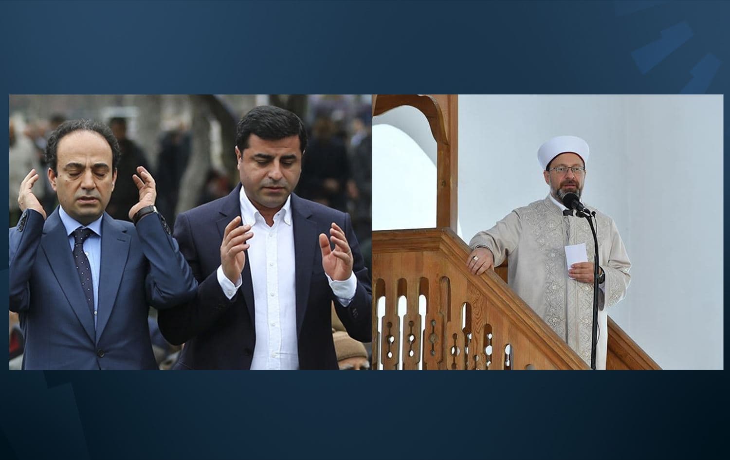 Osman Baydemîr, Selahattîn Demîrtaş û Serokê Karên Diyanetê Alî Erbaş / Wêne: Arşîv