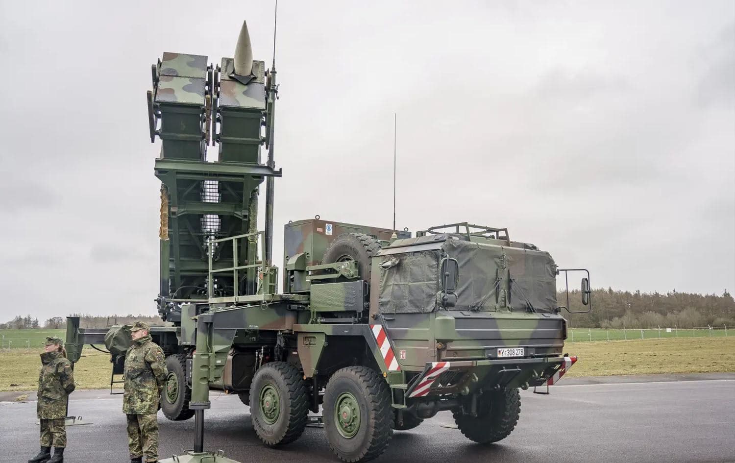 Ready-for-combat “Patriot” anti-aircraft system. Photo: AP