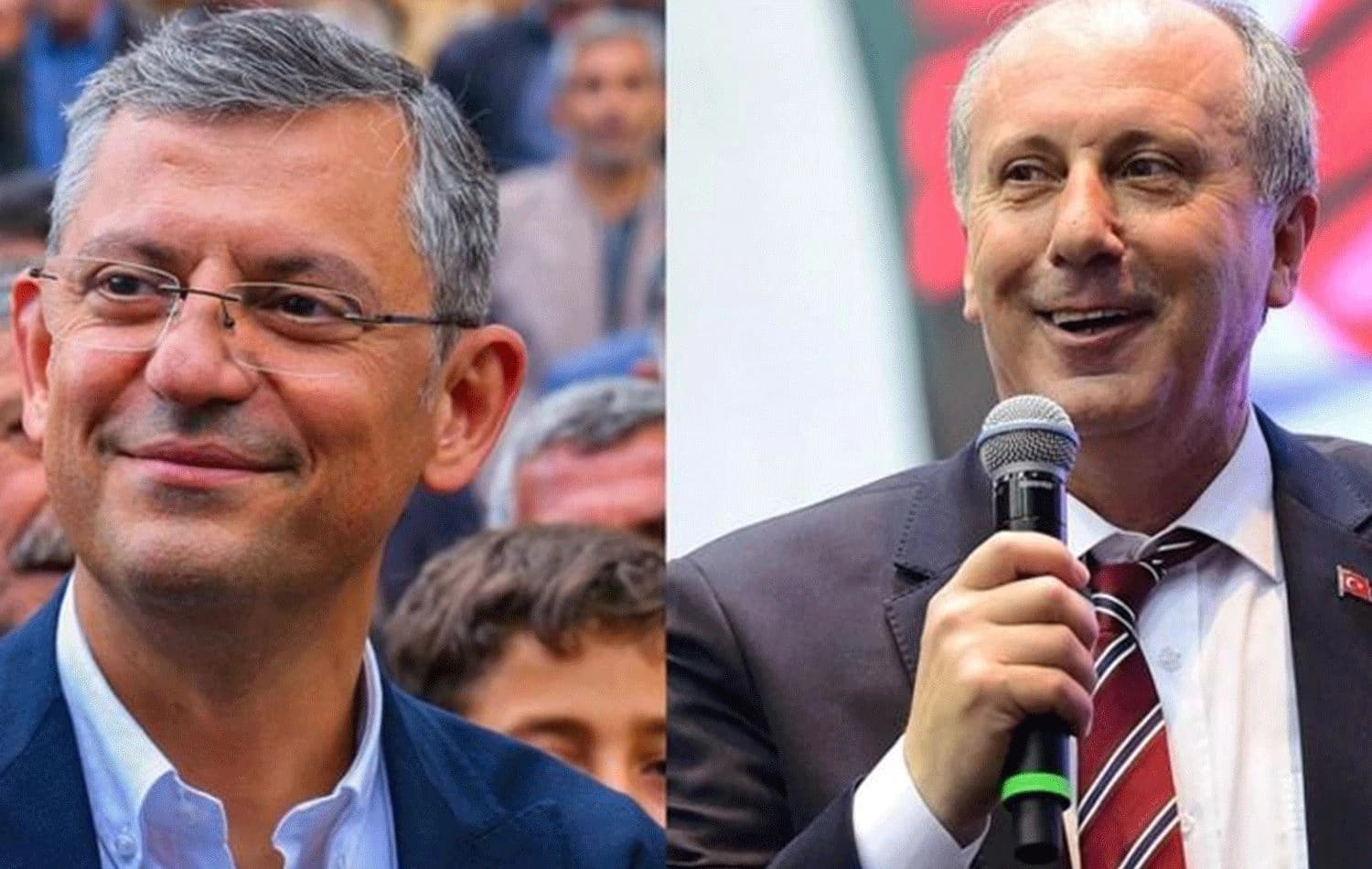 Özgür Özel (Solda) Muharrem İnce