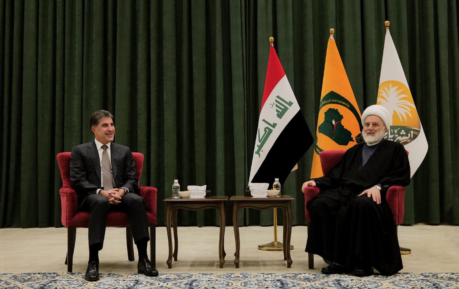 کۆبوونەوەی سهرۆكى ههرێمى كوردستان لهگهڵ سهرۆكى ئهنجومهنى باڵاى ئيسلاميى عێراق.