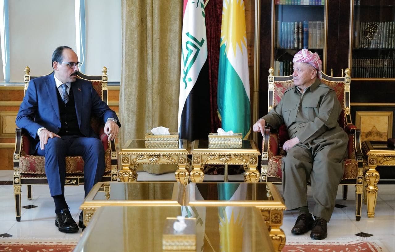 Başkan Barzani Erbil'de MİT Başkanı İbrahim Kalın'ı kabul etti