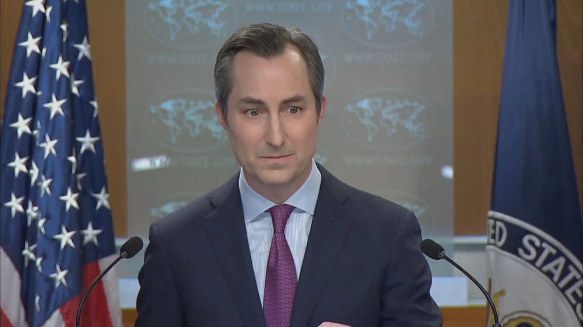US Department of State Spokesperson Matthew Miller speaking to reporters on January 30, 2024. Photo: handout