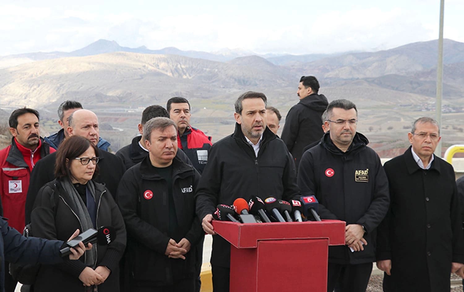 Turkish Energy Minister Alparslan Bayraktar speaking at a press conference on February 16, 2024. Photo: AA