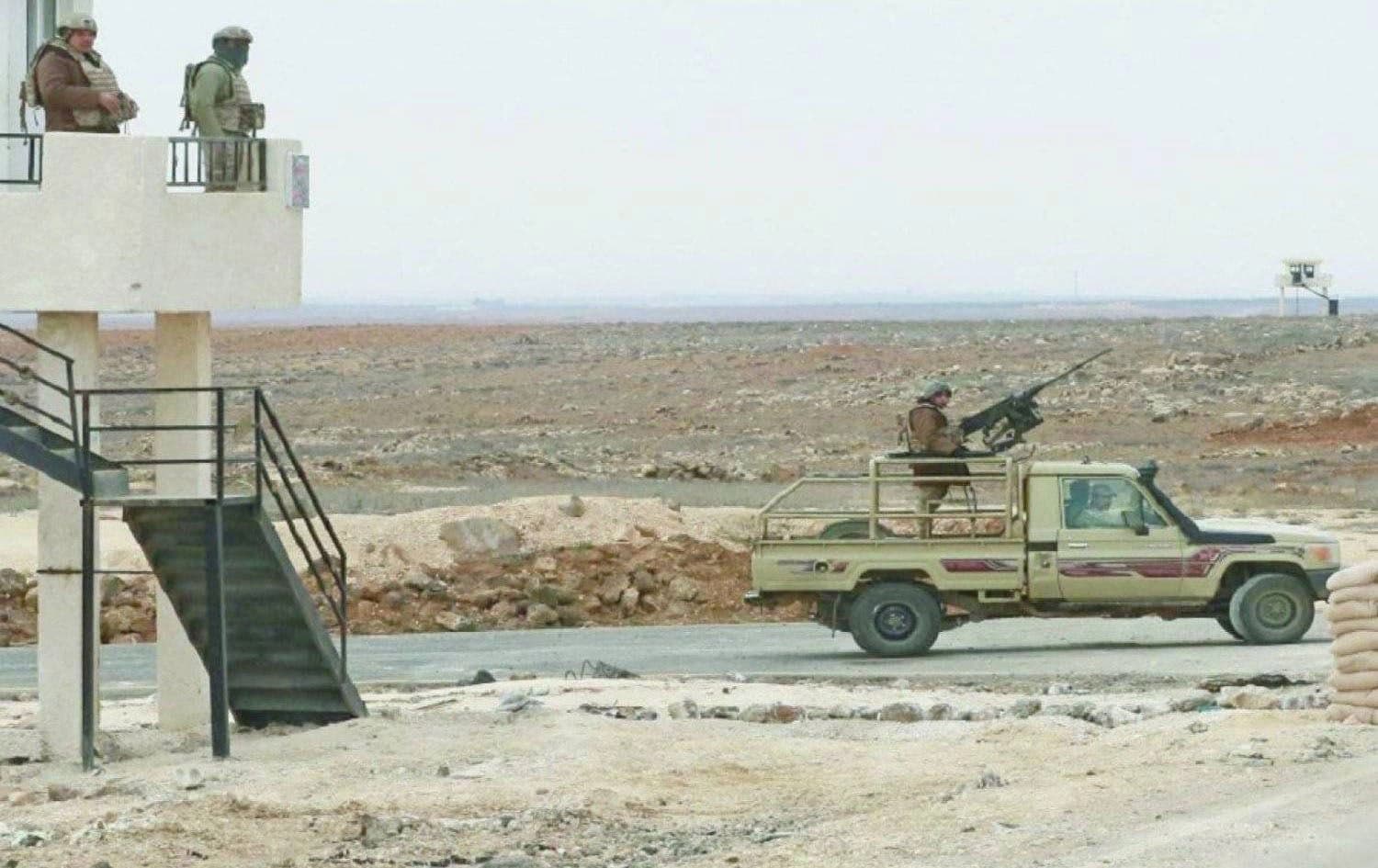 A Jordanian army patrol on the border with Syria. File photo: AFP
