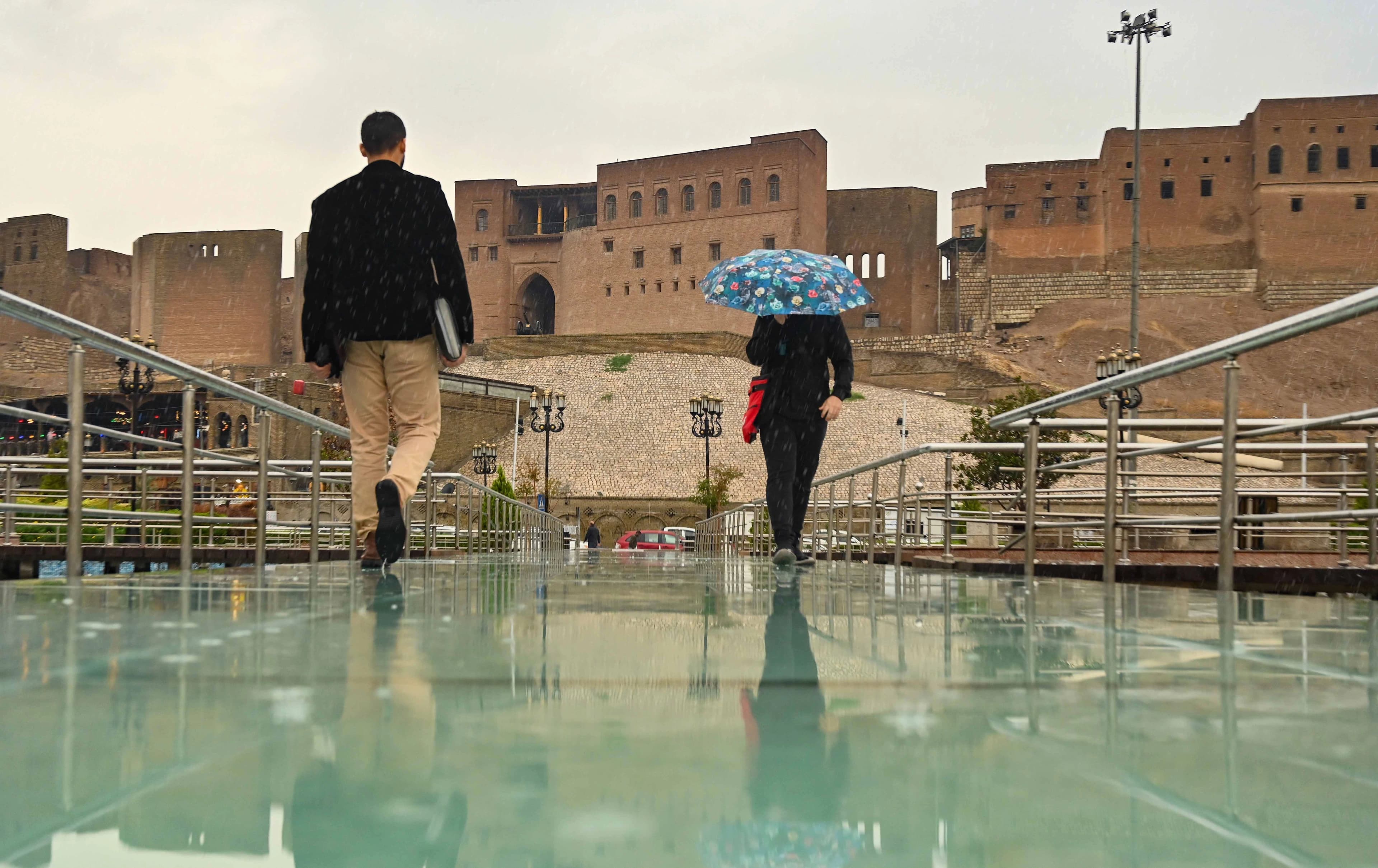 دیمەنێکی بارانبارین لە هەولێر، وێنە: بڵند تاهیر - رووداو