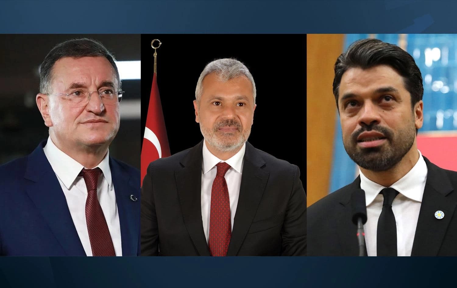 CHP adayı Lütfü Savaş, AK Parti adayı Mehmet Öntürk ve TİP adayı Gükhan Zan