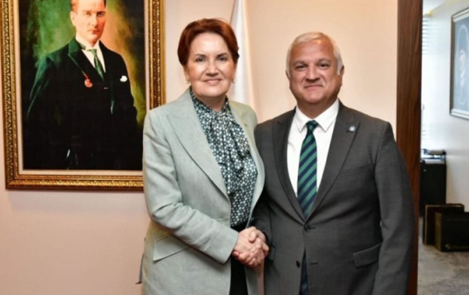 İYİ Parti lideri Meral Akşener ve Urfa Milletvekili Cem Karakeçili