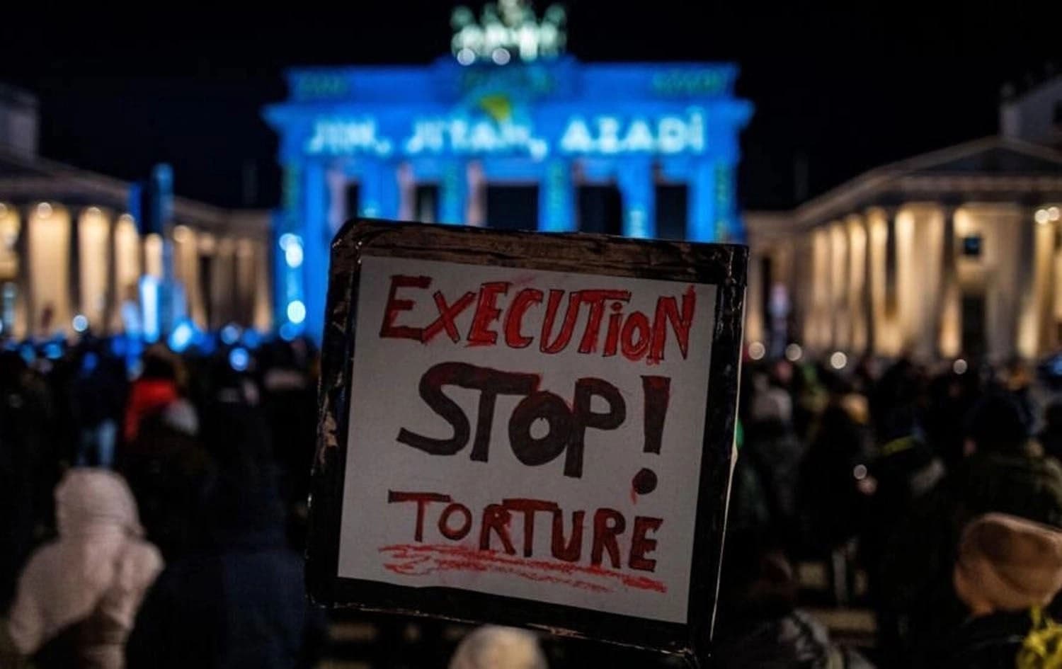 A rally in Berlin against Iran's repression of protests in December 2022. Photo: AFP