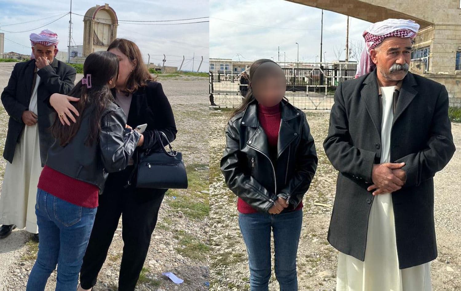 Kovan Aidi Khourto reunited with her family in Iraq on March 2, 2024. Photo: Iraqi national intelligence service/Facebook