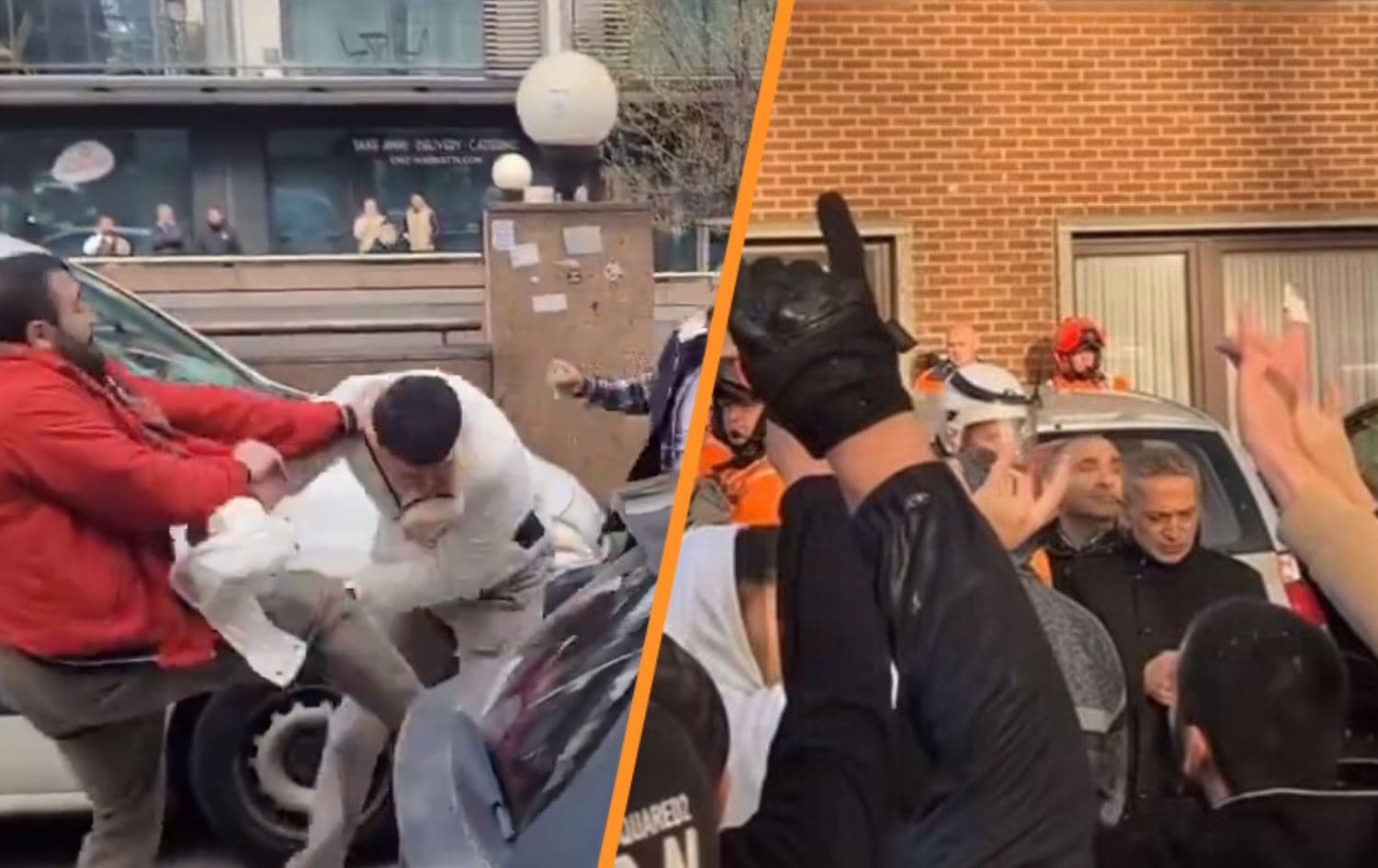 Nationalist Turks attacked Kurds in Limburg province, Belgium on March 24, 2024. Photos: Via Hasantito/Instagram and Memed Drews/Twitter