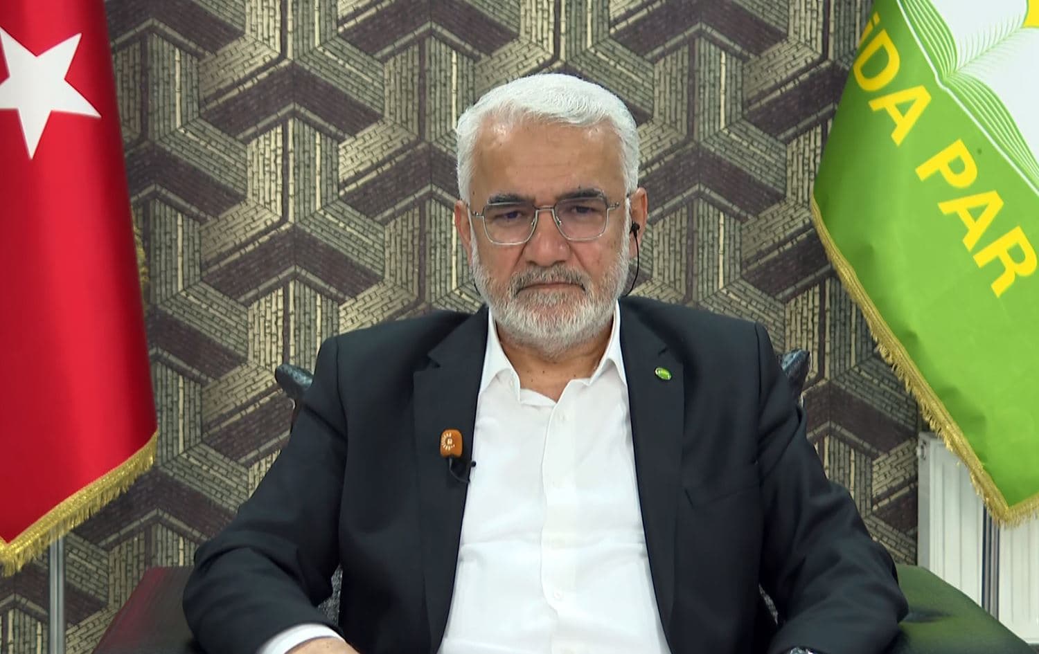 Huda Par leader Zekeriya Yapicioglu speaking to Rudaw on March 30, 2024. Photo: Rudaw/screengrab