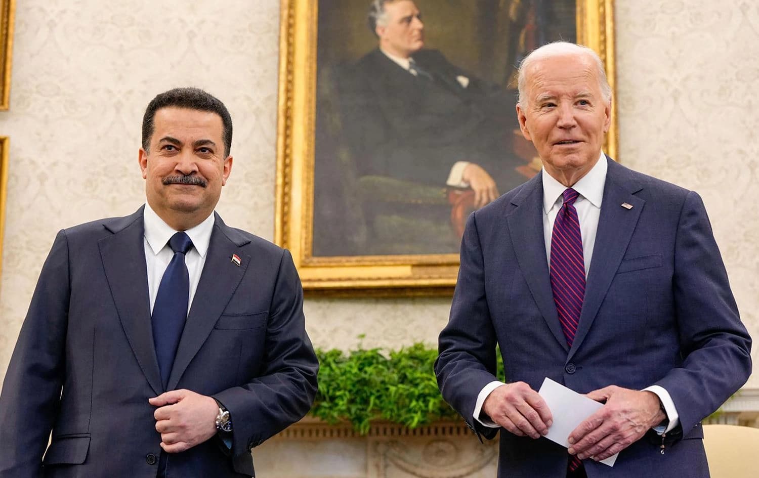 Hevdîtina Mihemed Şiya Sûdanî û Joe Biden a li Washingtonê / Wêne: AFP